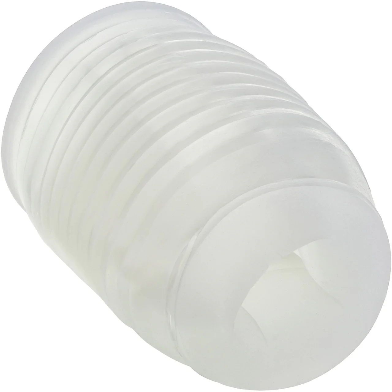 Pop Sock! Ribbed Reversible Open Ended Penis Stroker By CalExotics - Clear - Image 4