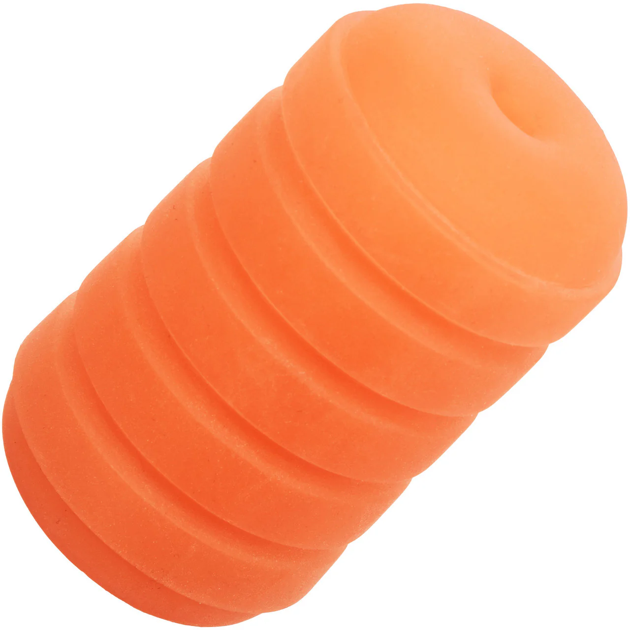 Pop Sock! Ribbed Reversible Open Ended Penis Stroker By CalExotics - Orange - Image 5