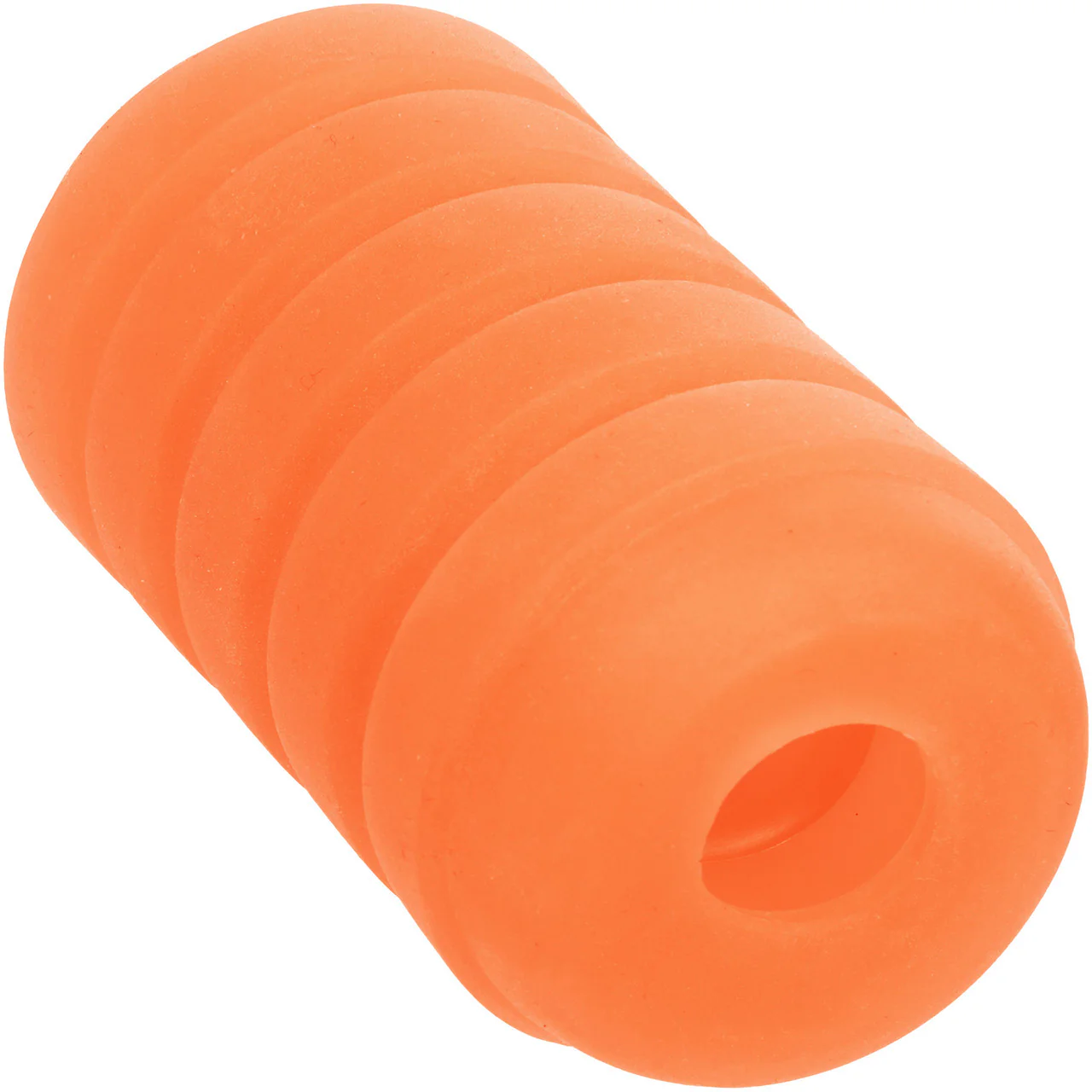 Pop Sock! Ribbed Reversible Open Ended Penis Stroker By CalExotics - Orange - Image 6