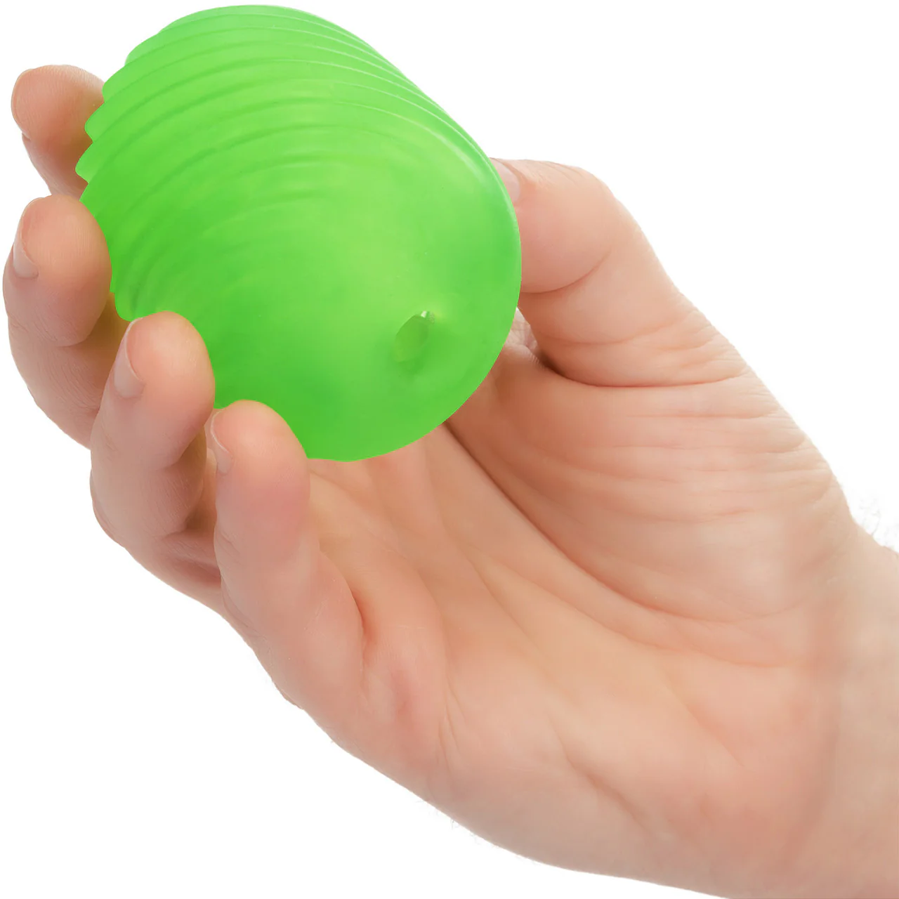Pop Sock! Textured Reversible Penis Stroker By CalExotics - Green - Image 2