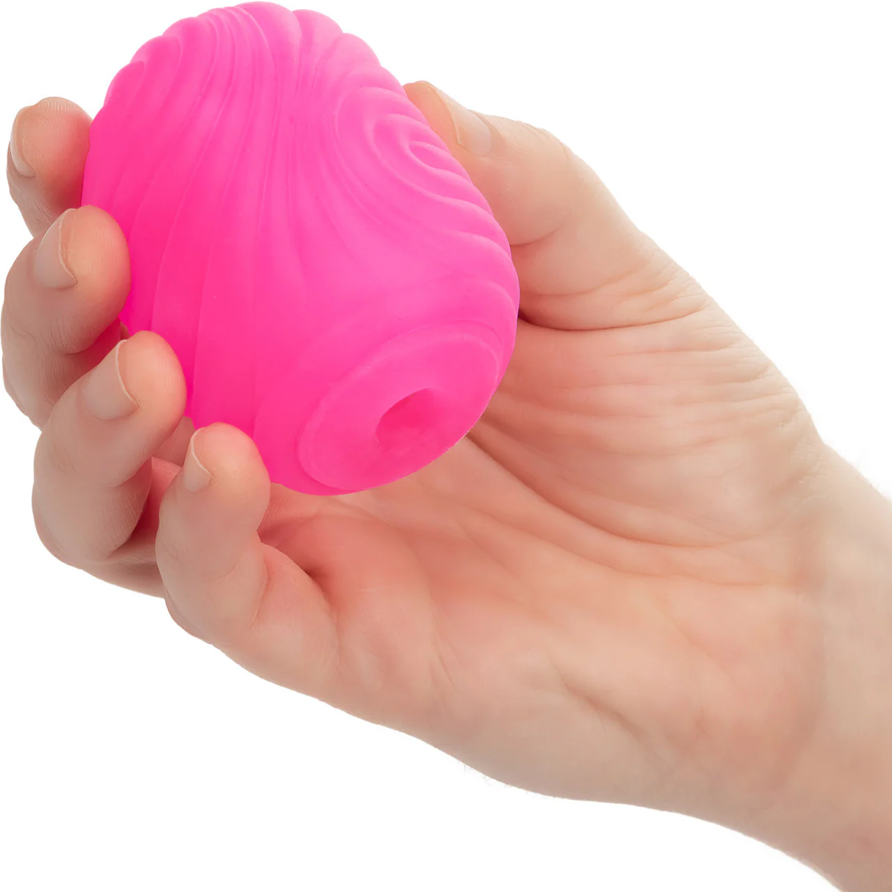 Pop Sock! Textured Reversible Penis Stroker By CalExotics - Pink - Image 2