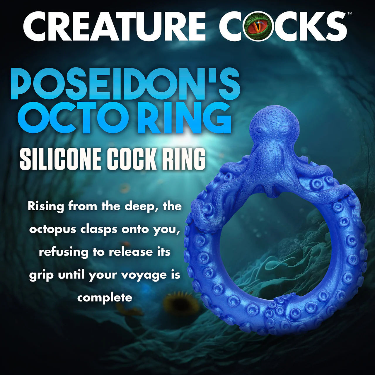 Poseidon's Octo-Ring Silicone Cock Ring By Creature Cocks - Image 3