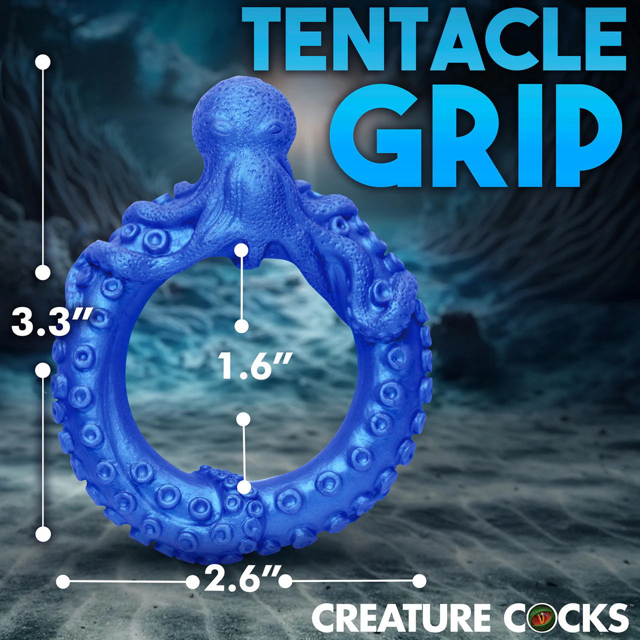 Poseidon's Octo-Ring Silicone Cock Ring By Creature Cocks - Image 6