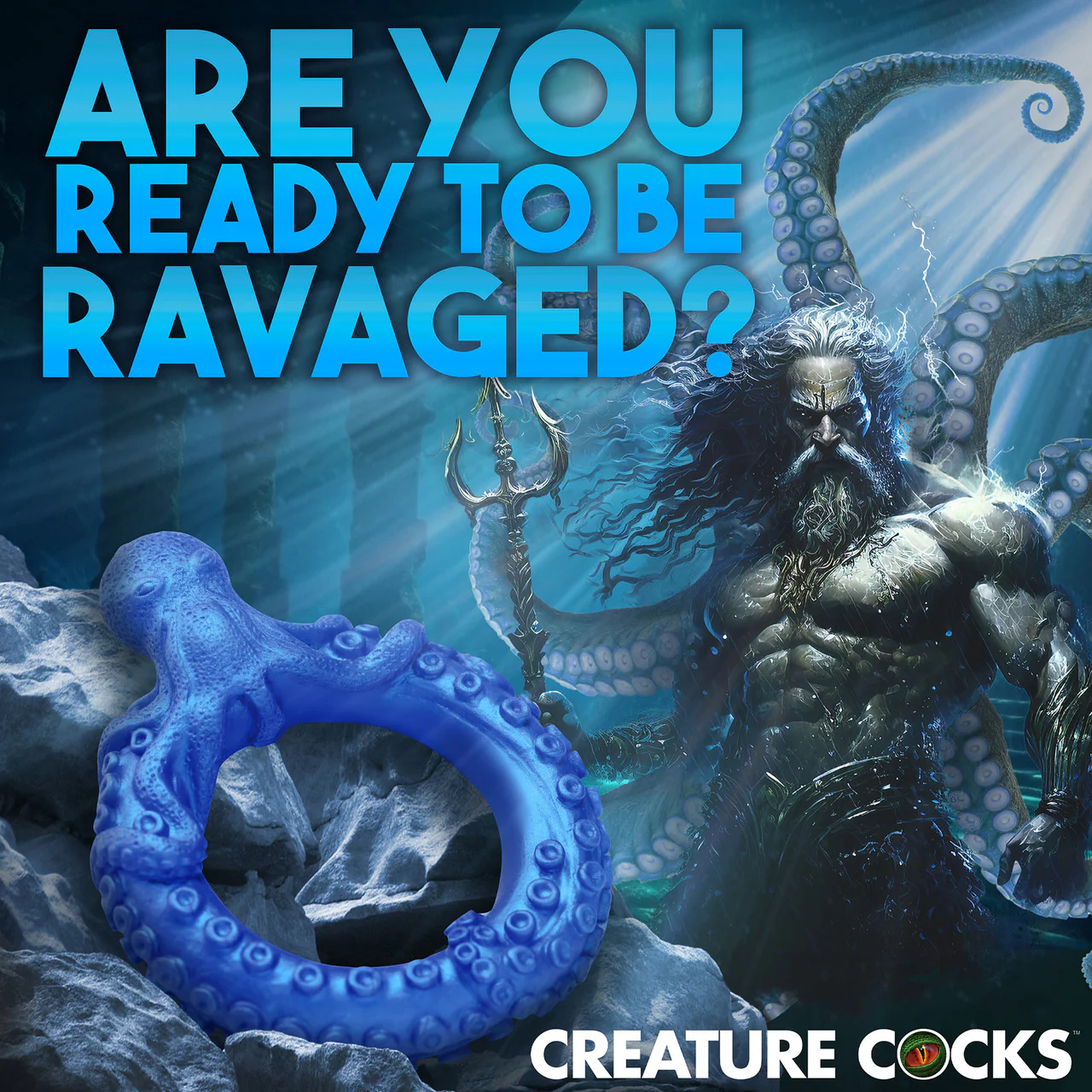 Poseidon's Octo-Ring Silicone Cock Ring By Creature Cocks - Image 9