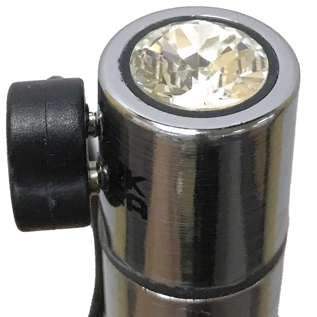 PowerBullet First Class Mini Bullet Vibrator With Crystal Button & Key Chain Pouch - Silver - Image 6