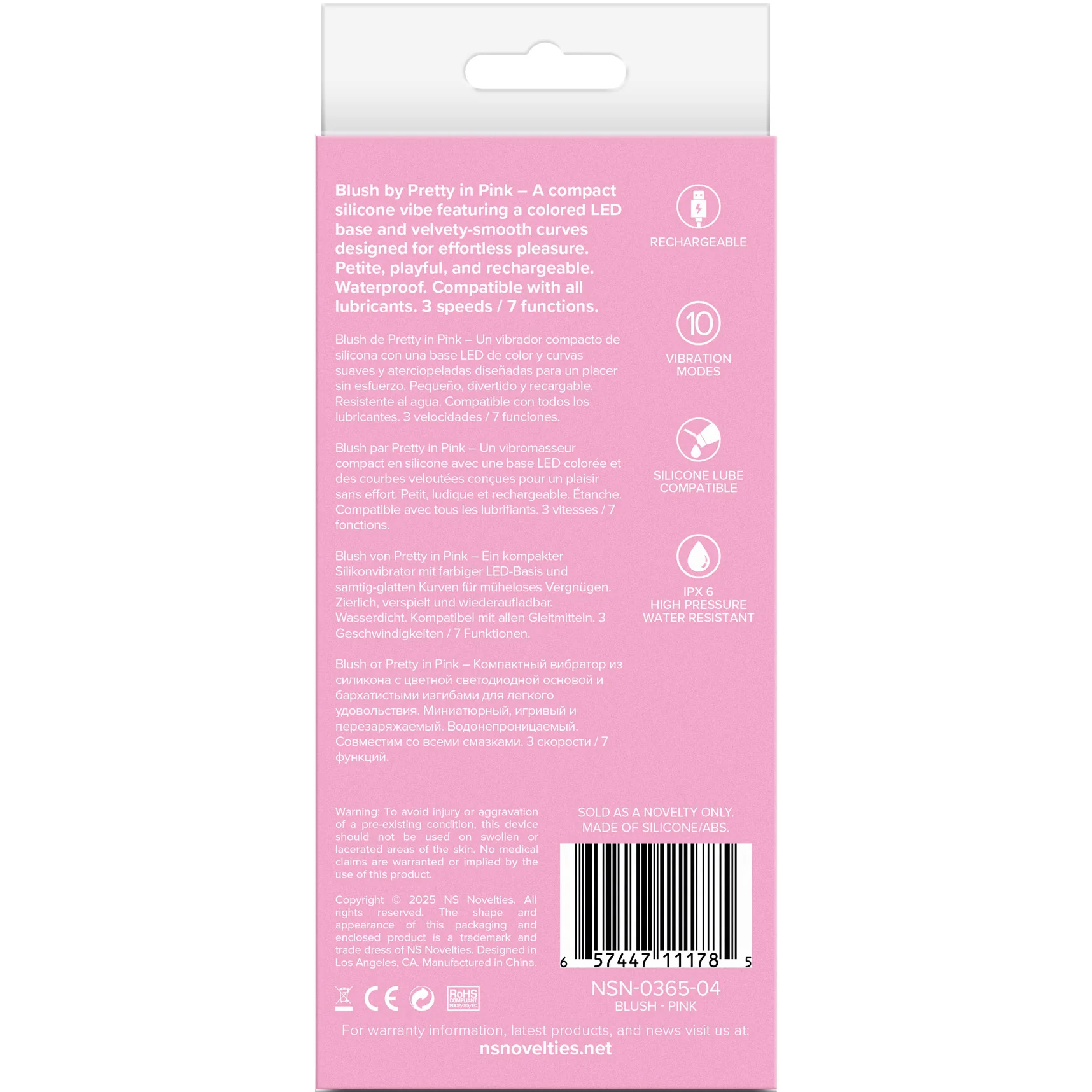 Pretty In Pink Blush Compact Rechargeable Silicone Vibrator - Image 4