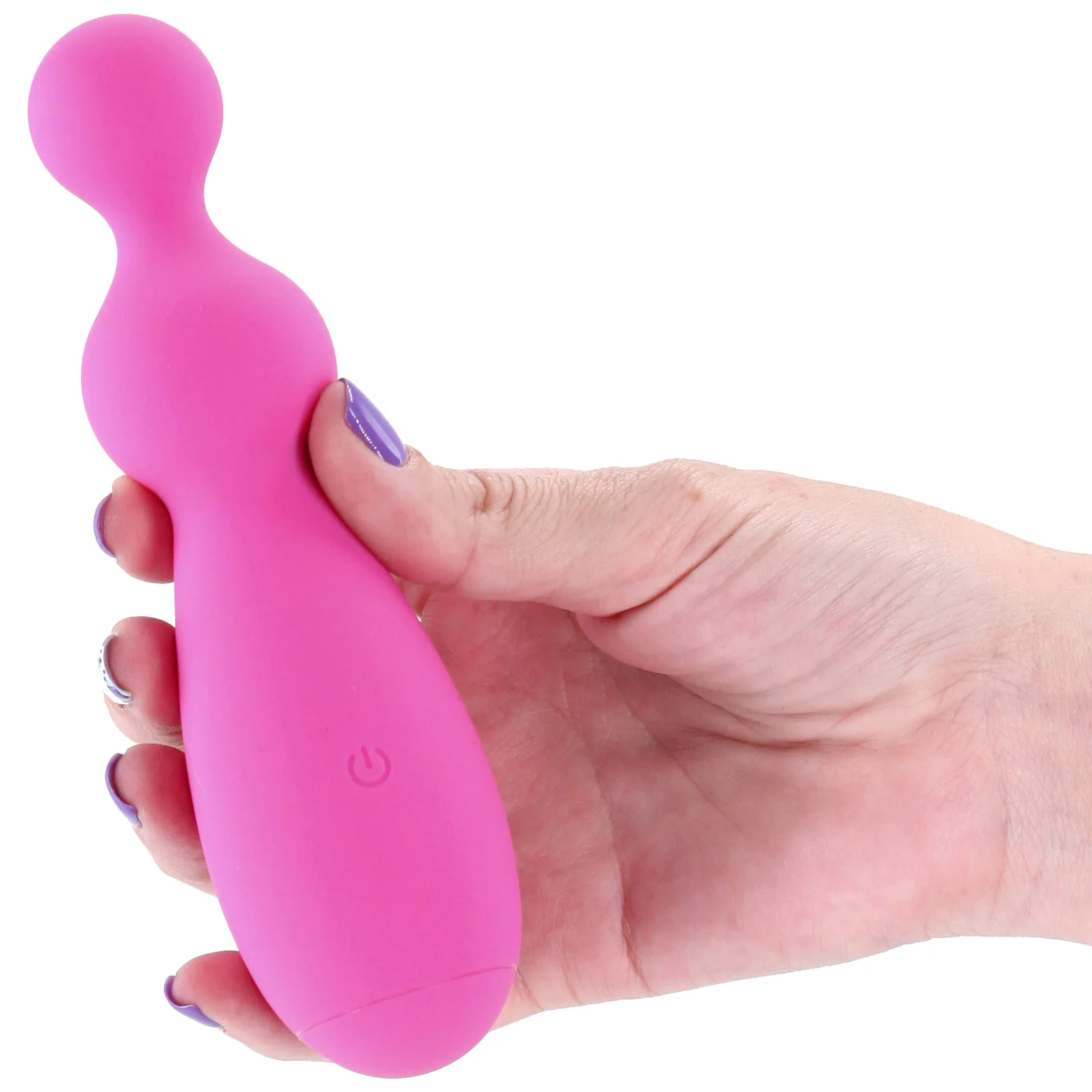 Pretty In Pink Petal Beaded Rechargeable Silicone Vibrator - Image 3