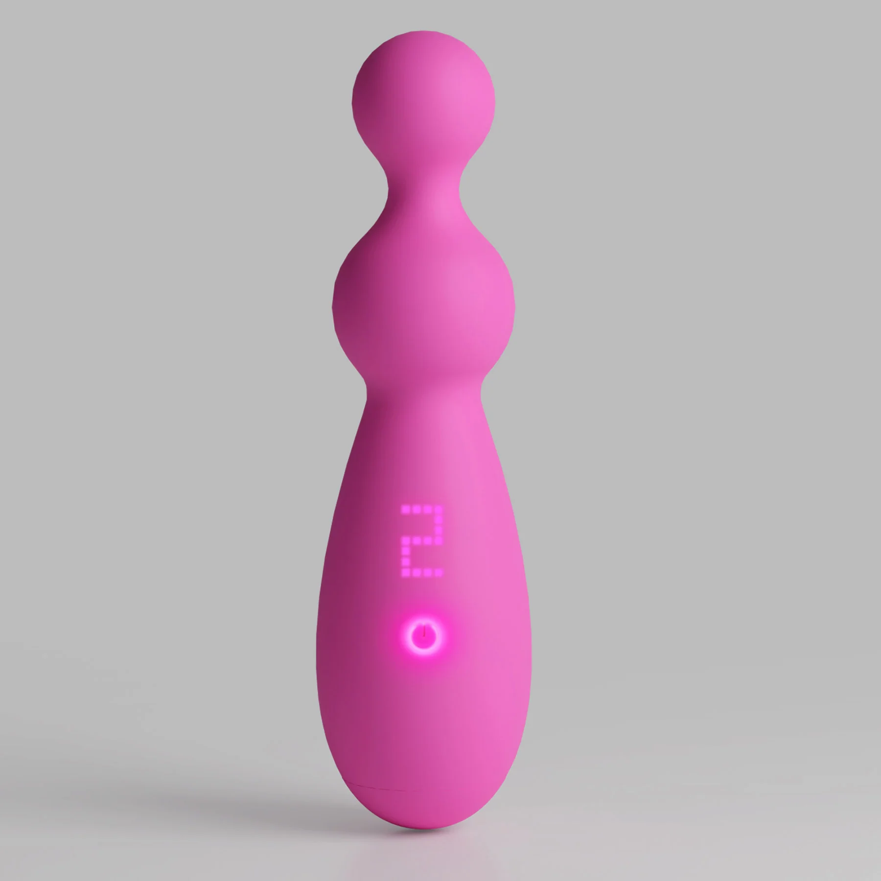 Pretty In Pink Petal Beaded Rechargeable Silicone Vibrator - Image 4