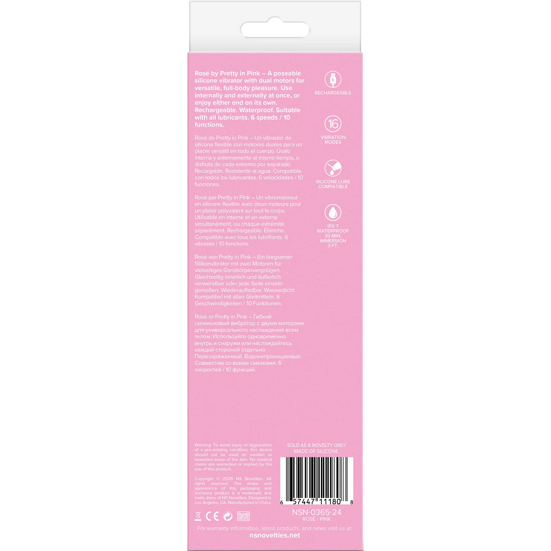 Pretty In Pink Rosé Poseable Rechargeable Silicone Vibrator - Image 3