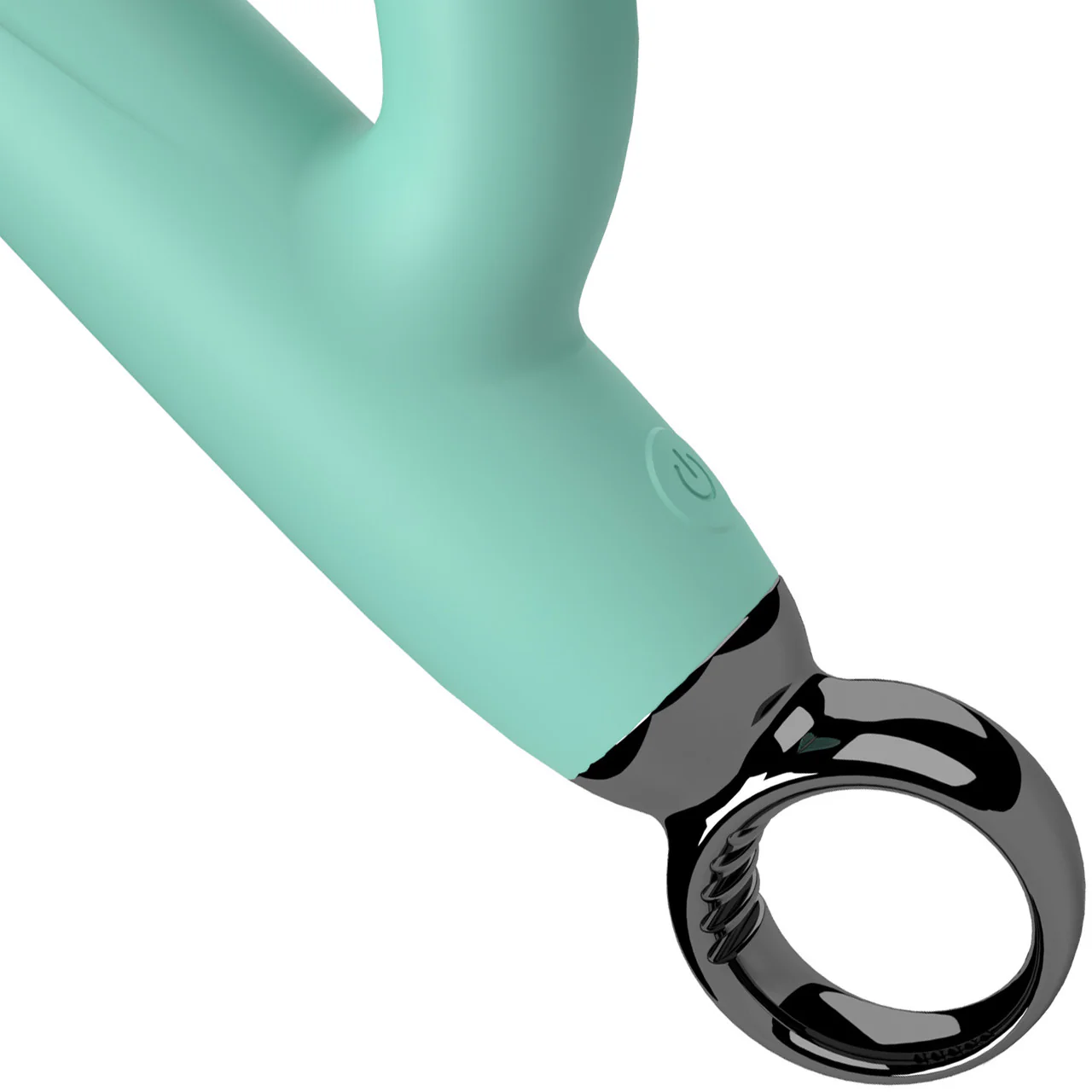 PrimO Rabbit Rechargeable Silicone Dual Stimulation Vibrator By Screaming O - Kiwi Mint - Image 2