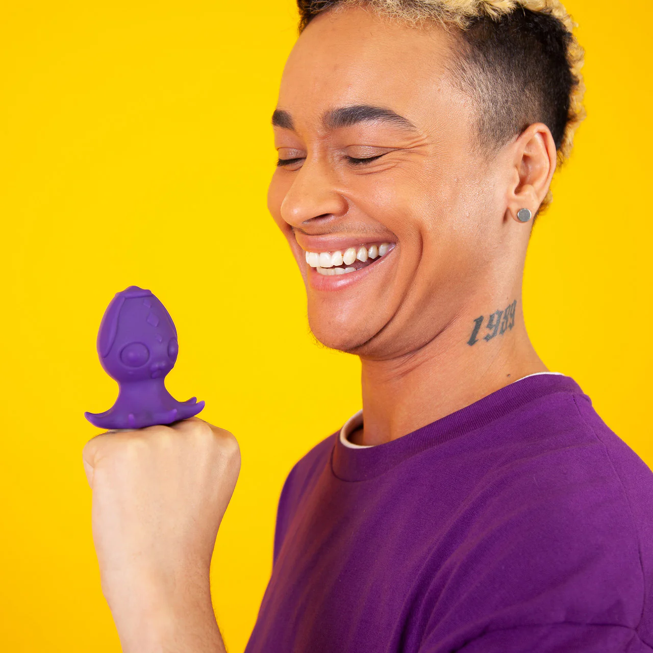 Princette Puppypus Silicone Rechargeable Waterproof Vibrator By Cute Little Fuckers - Purple - Image 4