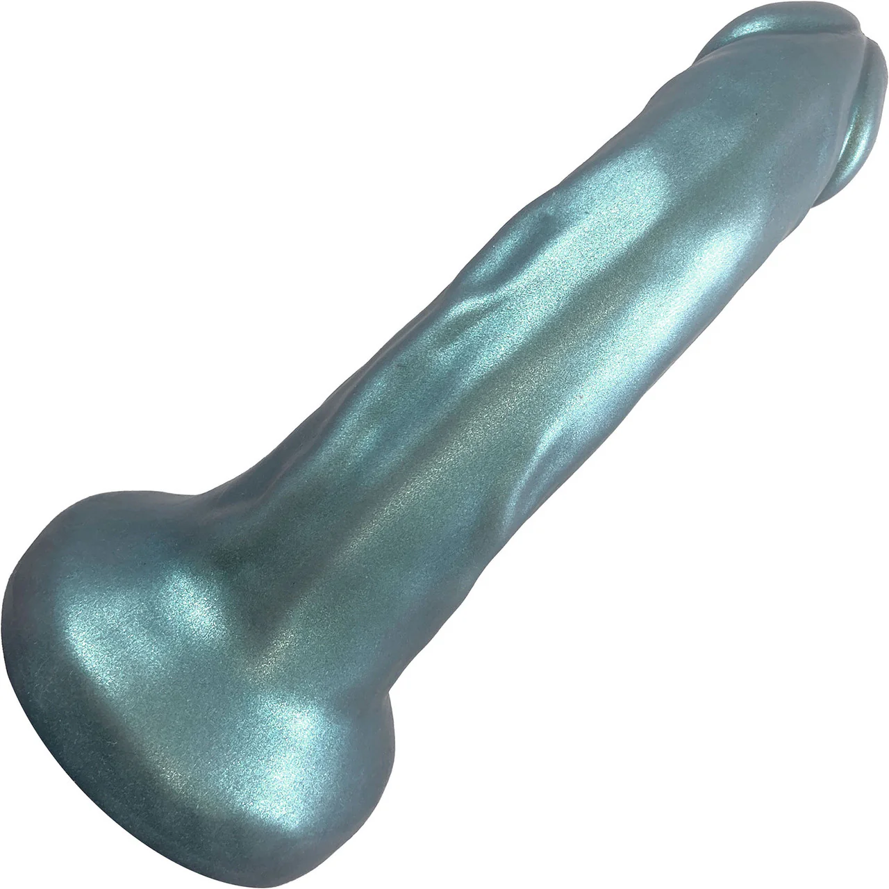 Pris Toys Android Trinity 7" Triple Density Silicone Dildo With Suction Cup Base - Blue Steel - Image 3