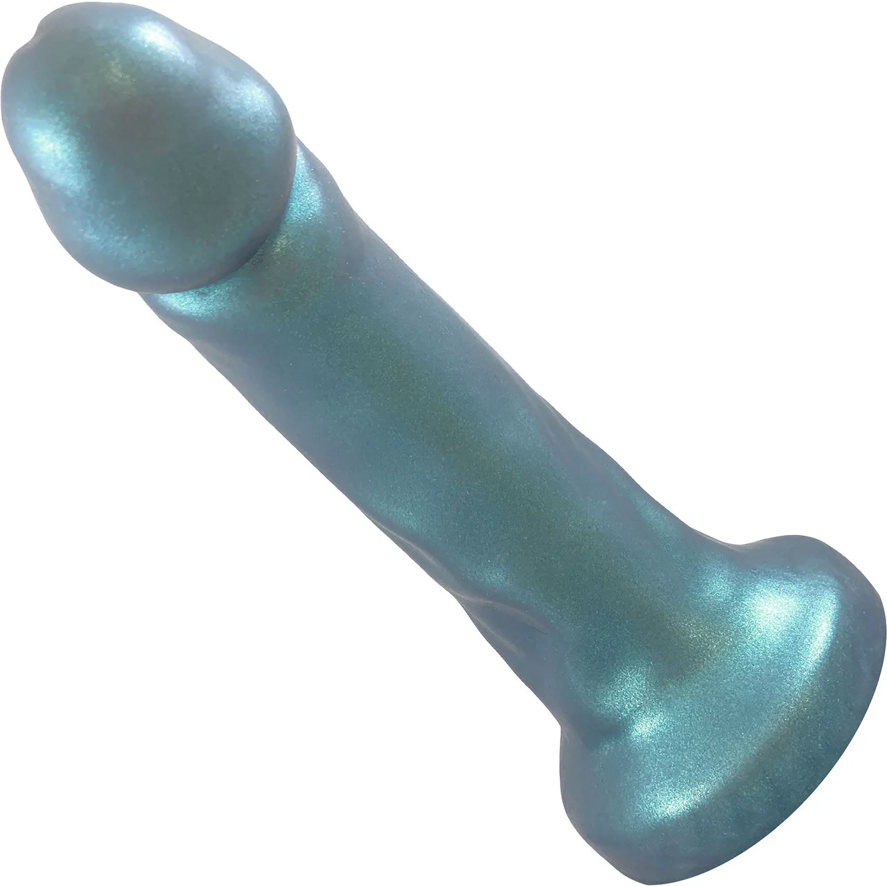 Pris Toys Android Trinity 7" Triple Density Silicone Dildo With Suction Cup Base - Blue Steel - Image 4