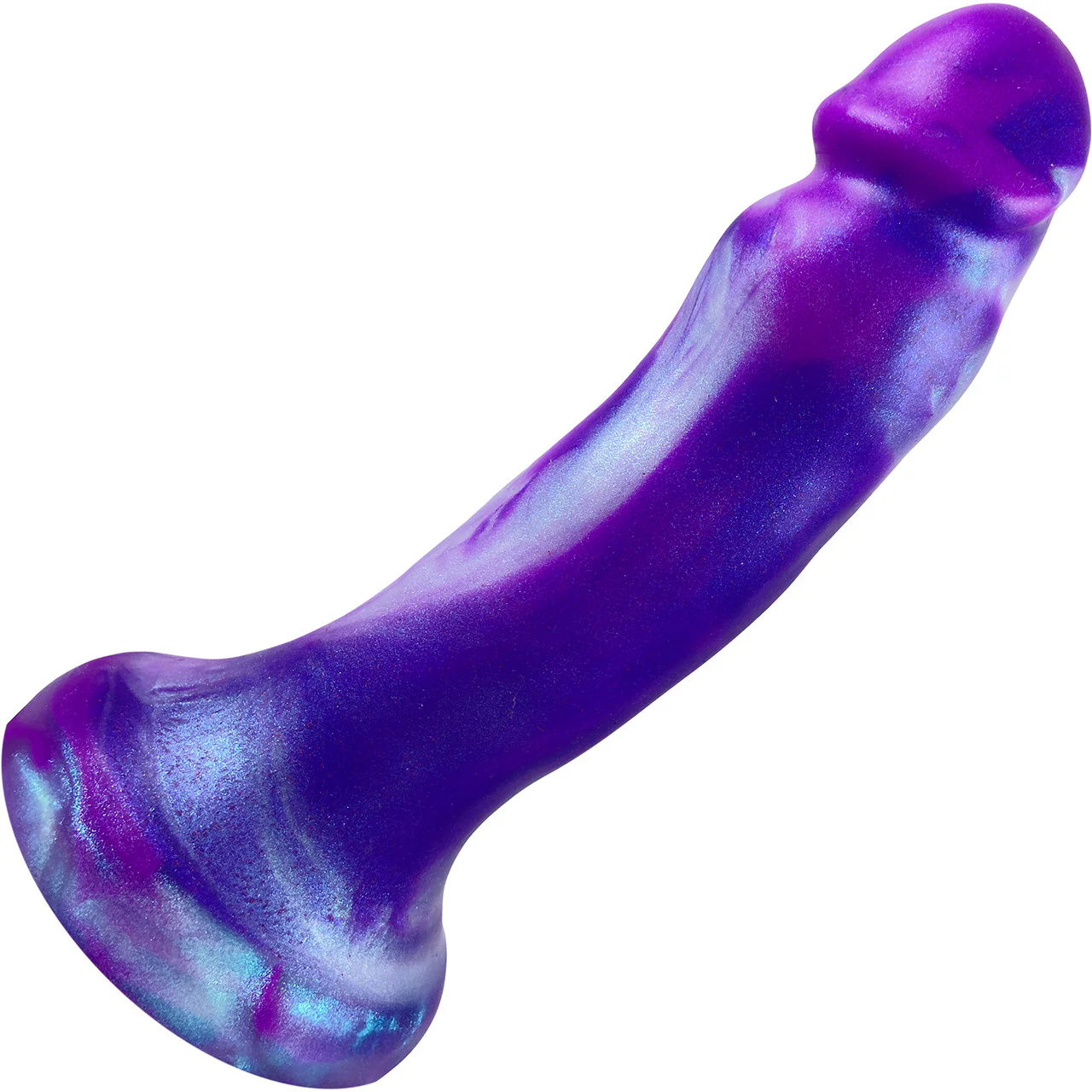 Pris Toys Comet 7" Dual Density Silicone Dildo - Amethyst - Image 3