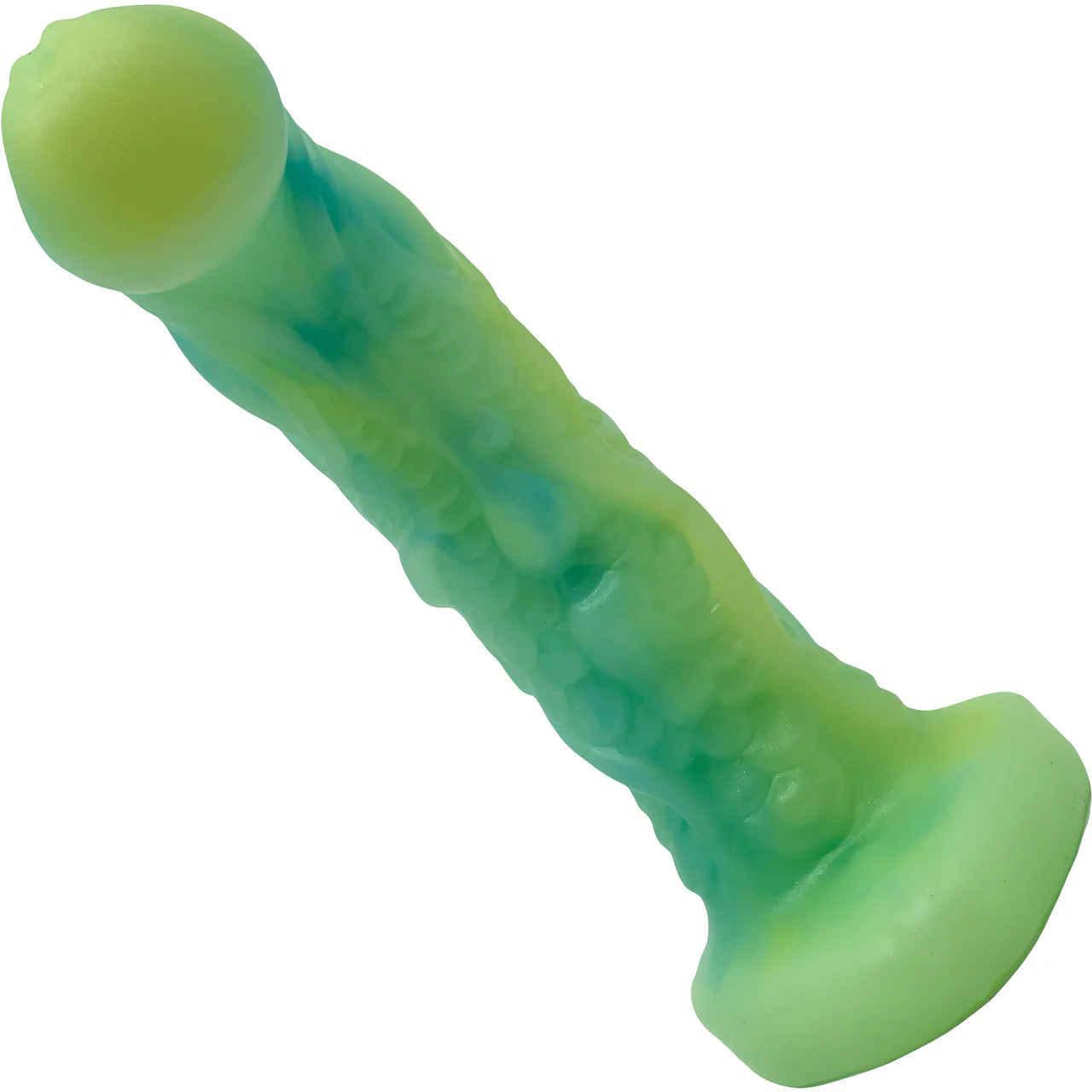 Pris Toys Talon 7.5" Dual Density Silicone Dildo - Greenglow - Image 4