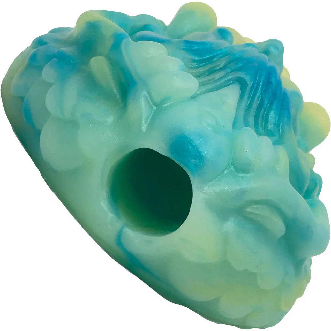 Pris Toys Tribble Silicone Grinder With Vibe Hole - Greenglow - Image 2