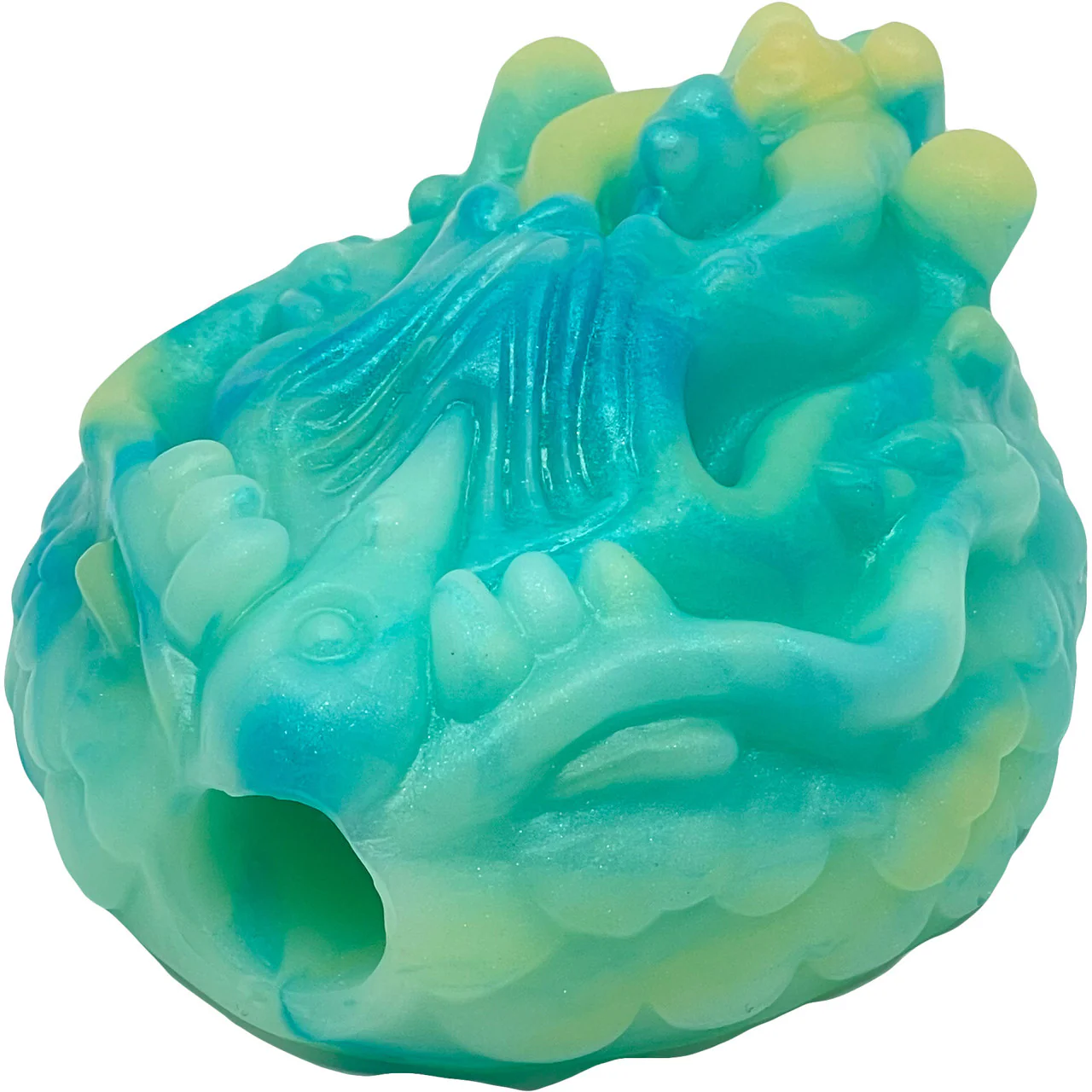 Pris Toys Tribble Silicone Grinder With Vibe Hole - Greenglow - Image 3
