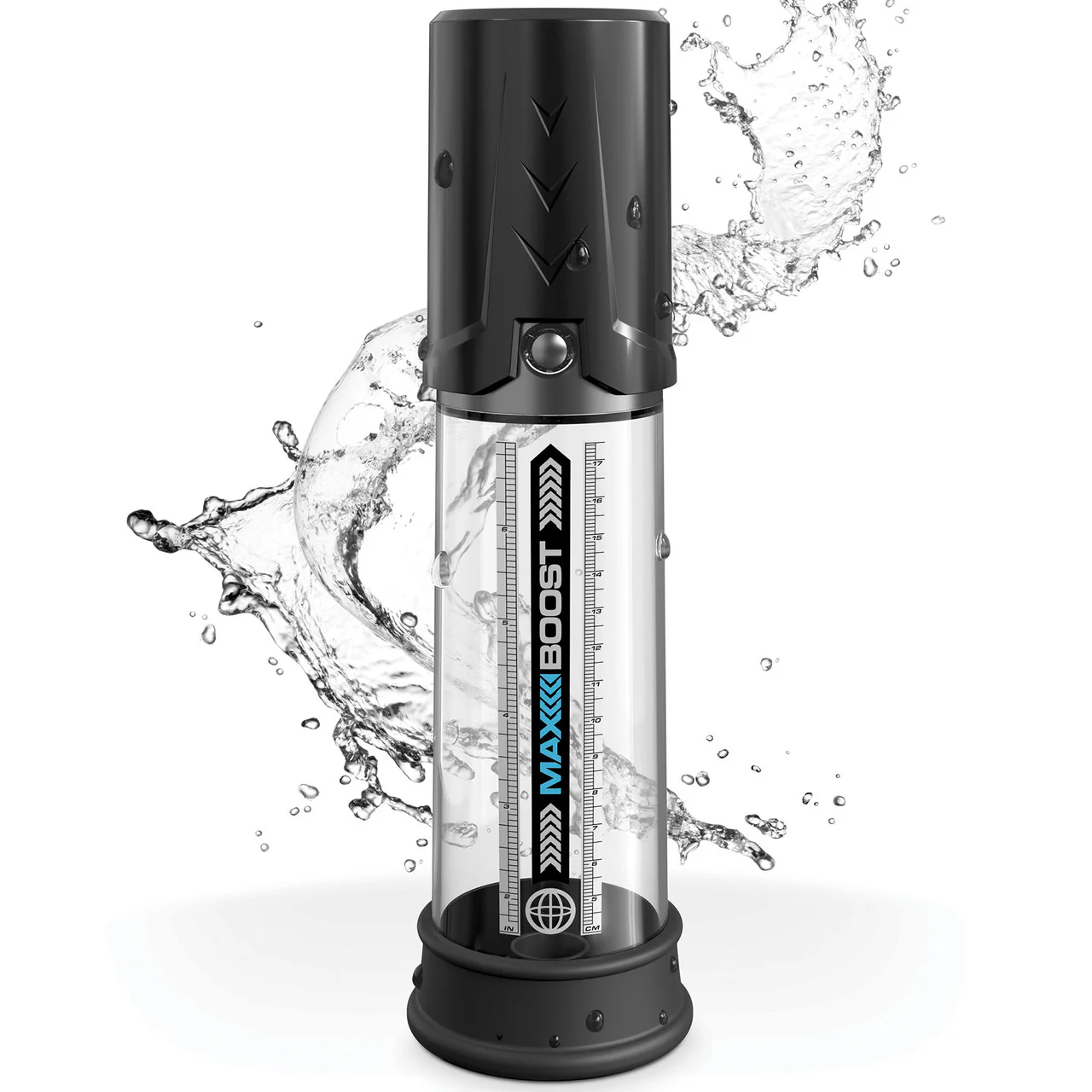 Pump Worx Max Boost Penis Pump By Pipedream - Black & Clear - Image 5