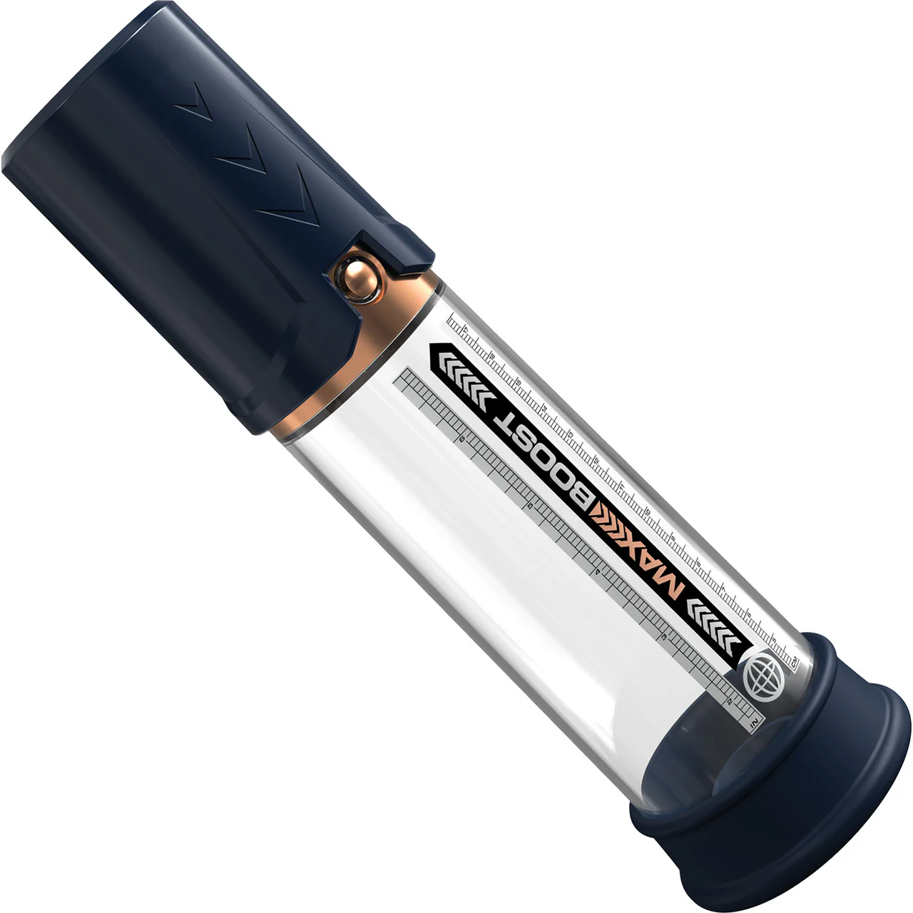 Pump Worx Max Boost Penis Pump By Pipedream - Blue & Clear - Image 2