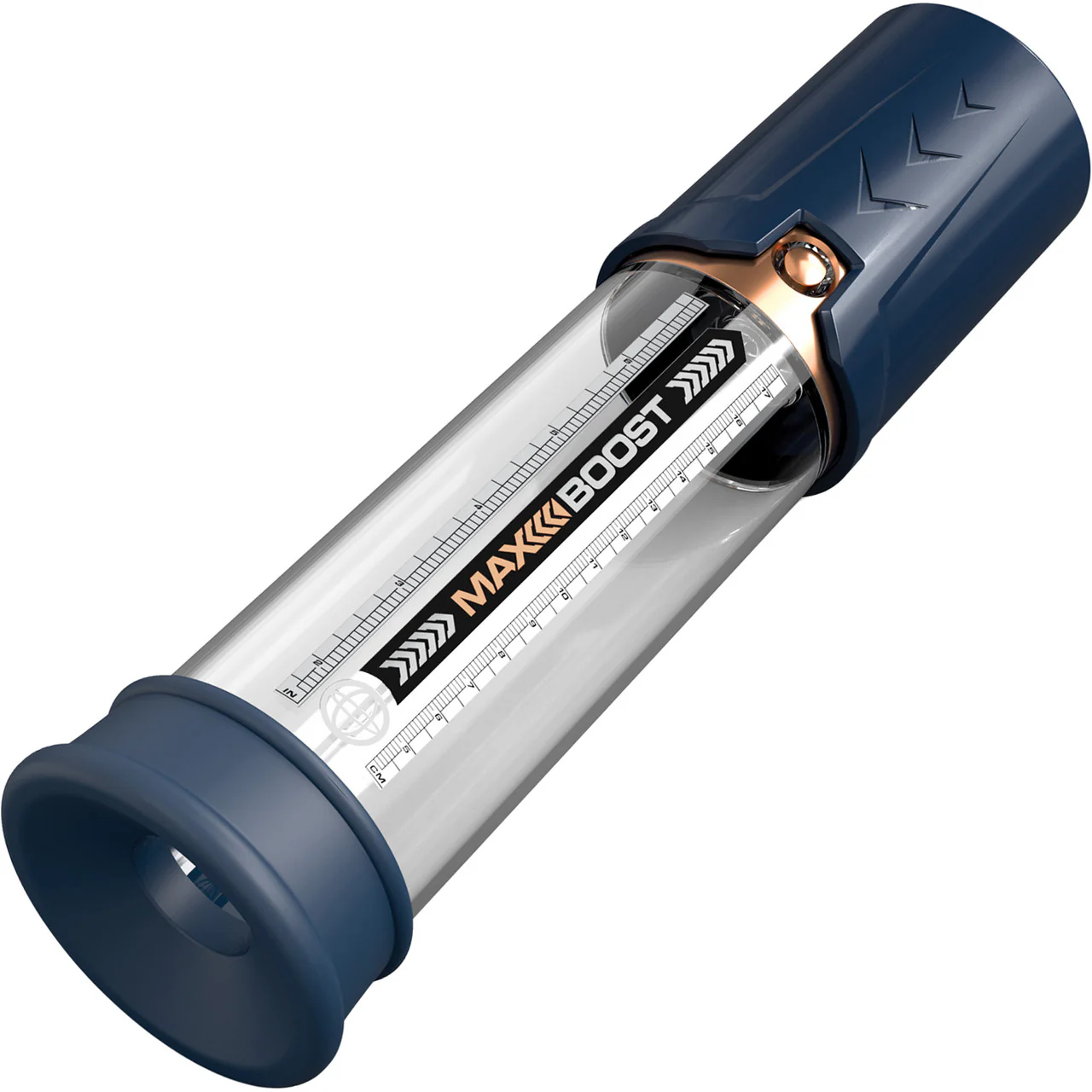 Pump Worx Max Boost Penis Pump By Pipedream - Blue & Clear - Image 3