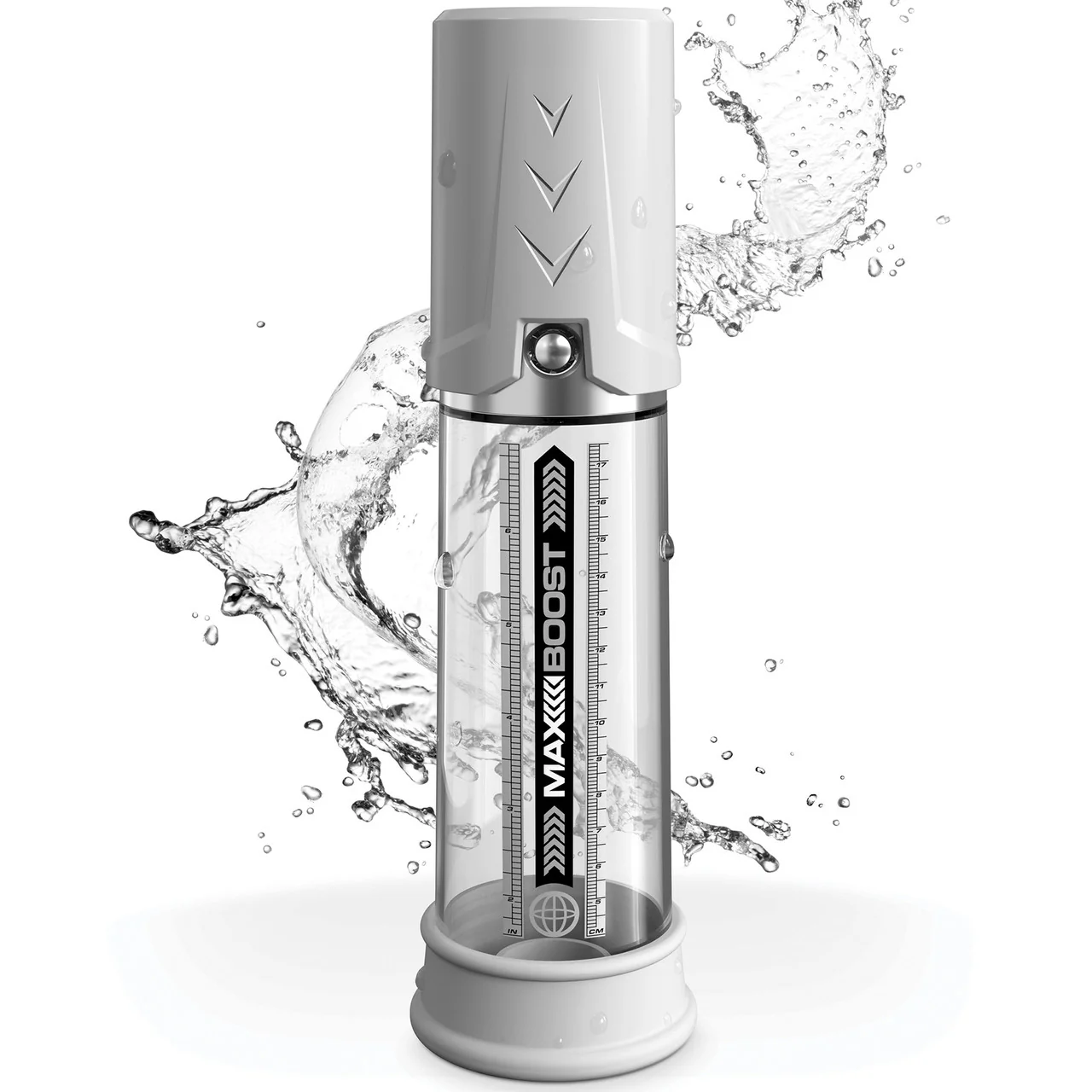 Pump Worx Max Boost Penis Pump By Pipedream - White & Clear - Image 5