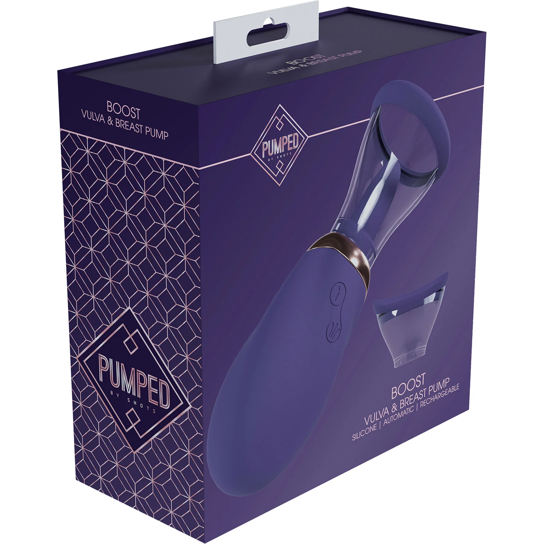 Pumped Boost Automatic 13-Speed Silicone Vulva & Breast Pump With Tongue - Image 7