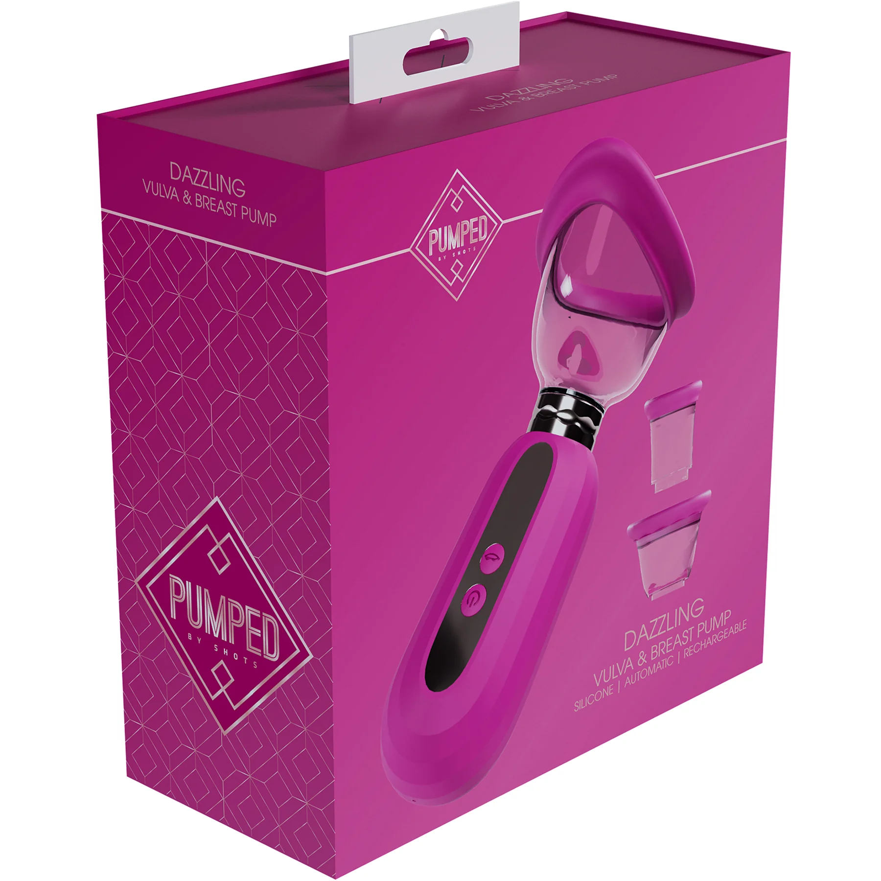 Pumped Dazzling Automatic Silicone Vulva, Clitoris & Breast Pump By Shots - Image 9