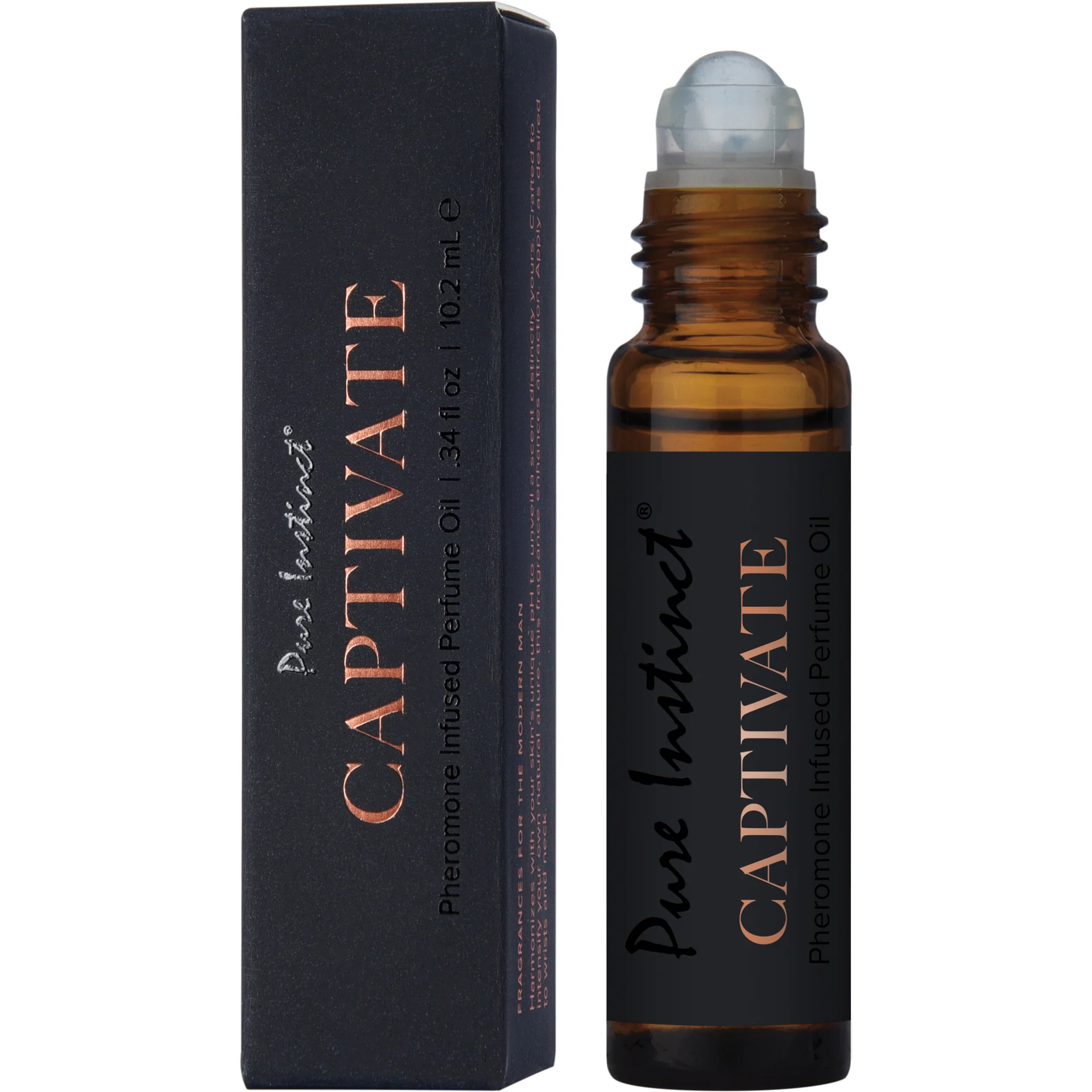 Pure Instinct Black Collection Pheromone Infused Perfume Oil Roll-On .34 oz - Image 2