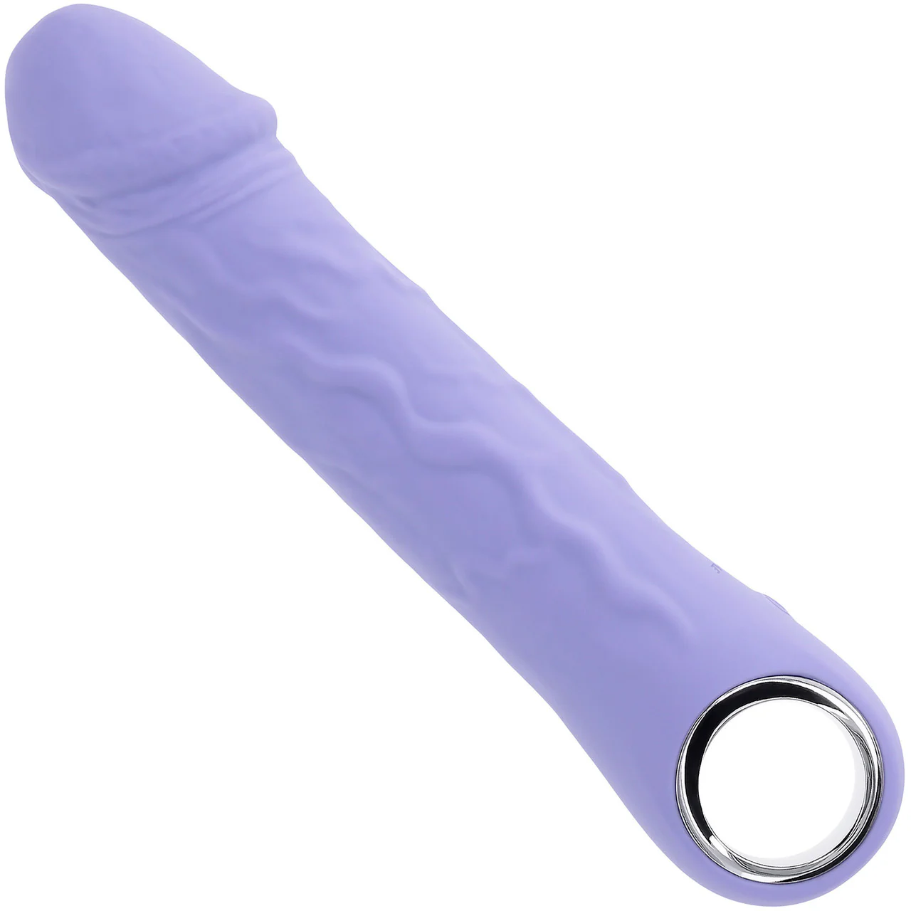 Purple Fantasy Rechargeable Waterproof Silicone Vibrating Dildo With Ring Handle By Evolved Novelties - Image 2