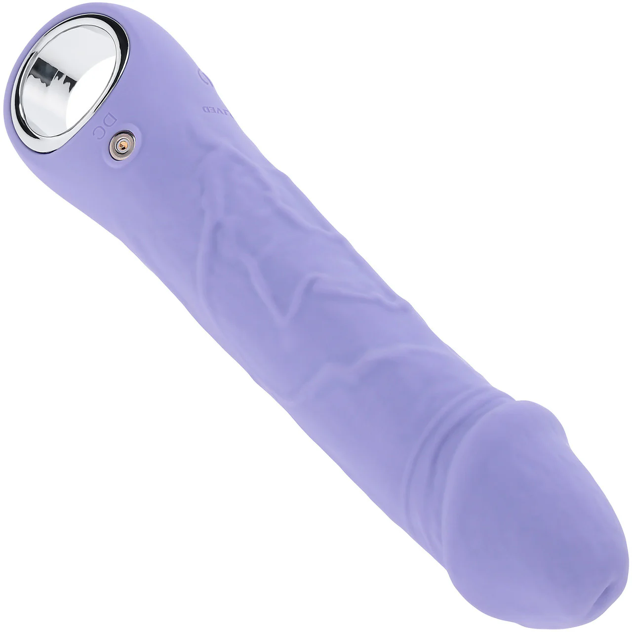 Purple Fantasy Rechargeable Waterproof Silicone Vibrating Dildo With Ring Handle By Evolved Novelties - Image 6