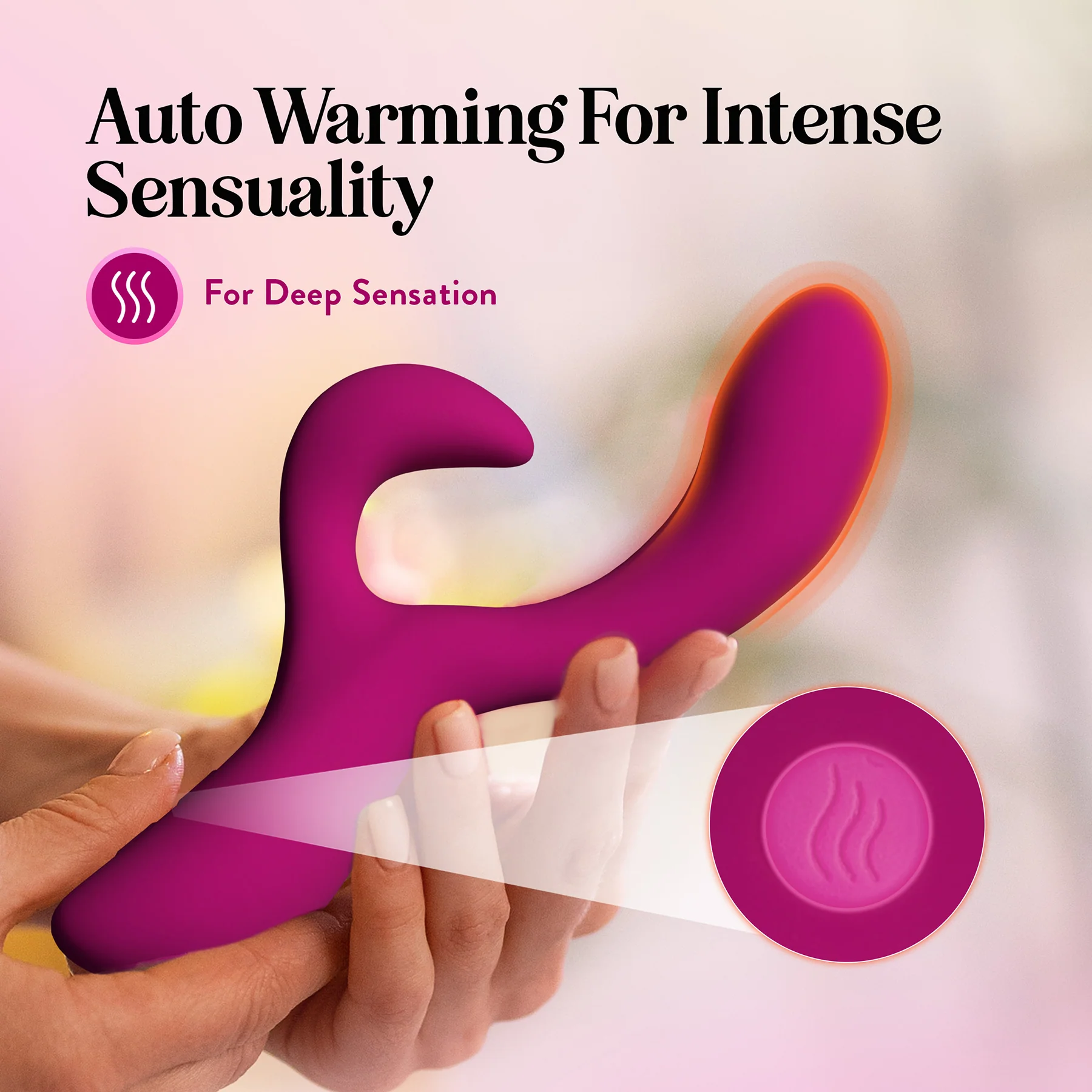 Quinn Rechargeable Silicone Warming Rabbit Vibrator By Blush - Image 8