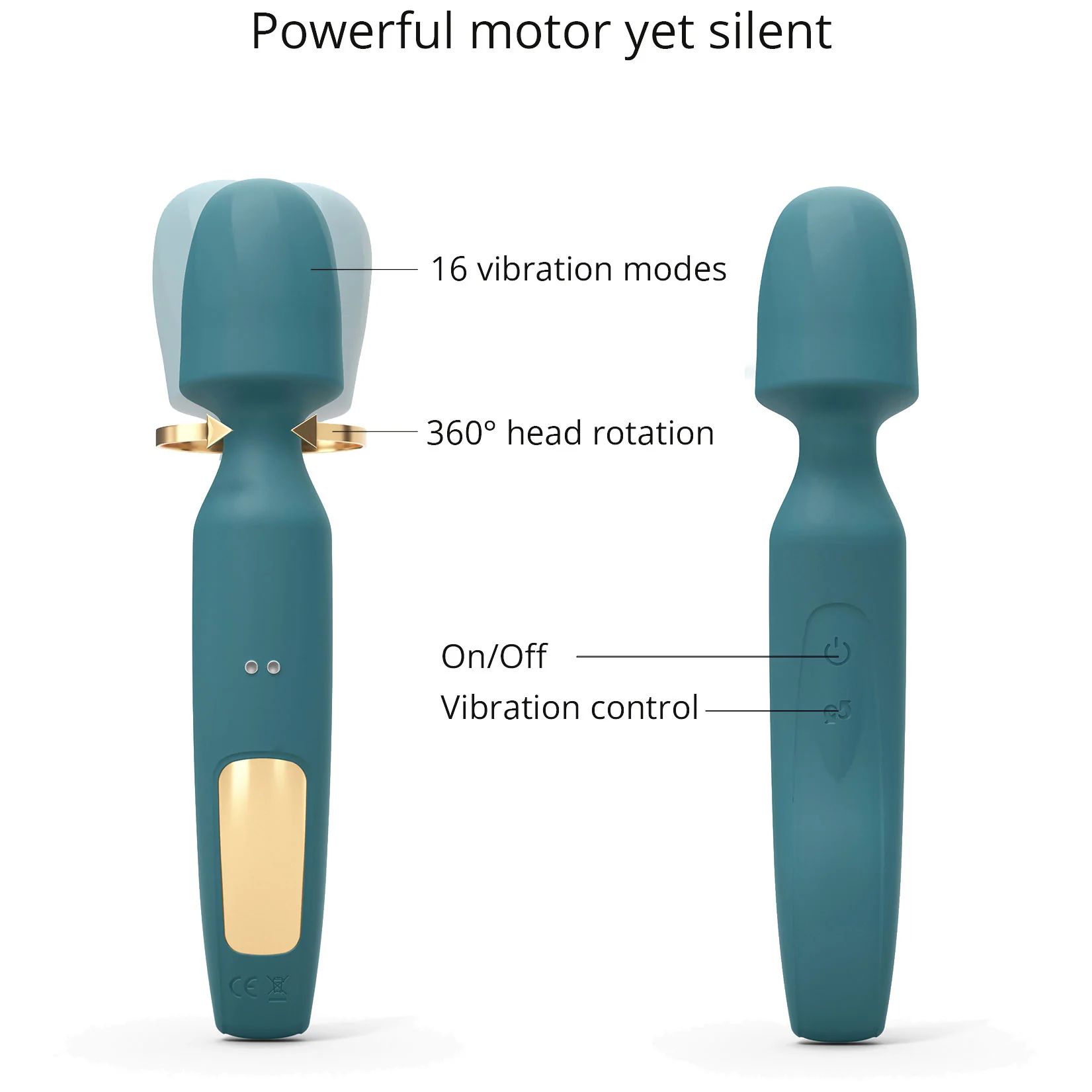 R-evolution Rechargeable Silicone Vibrating Wand With Two Attachments By Love To Love - Image 15