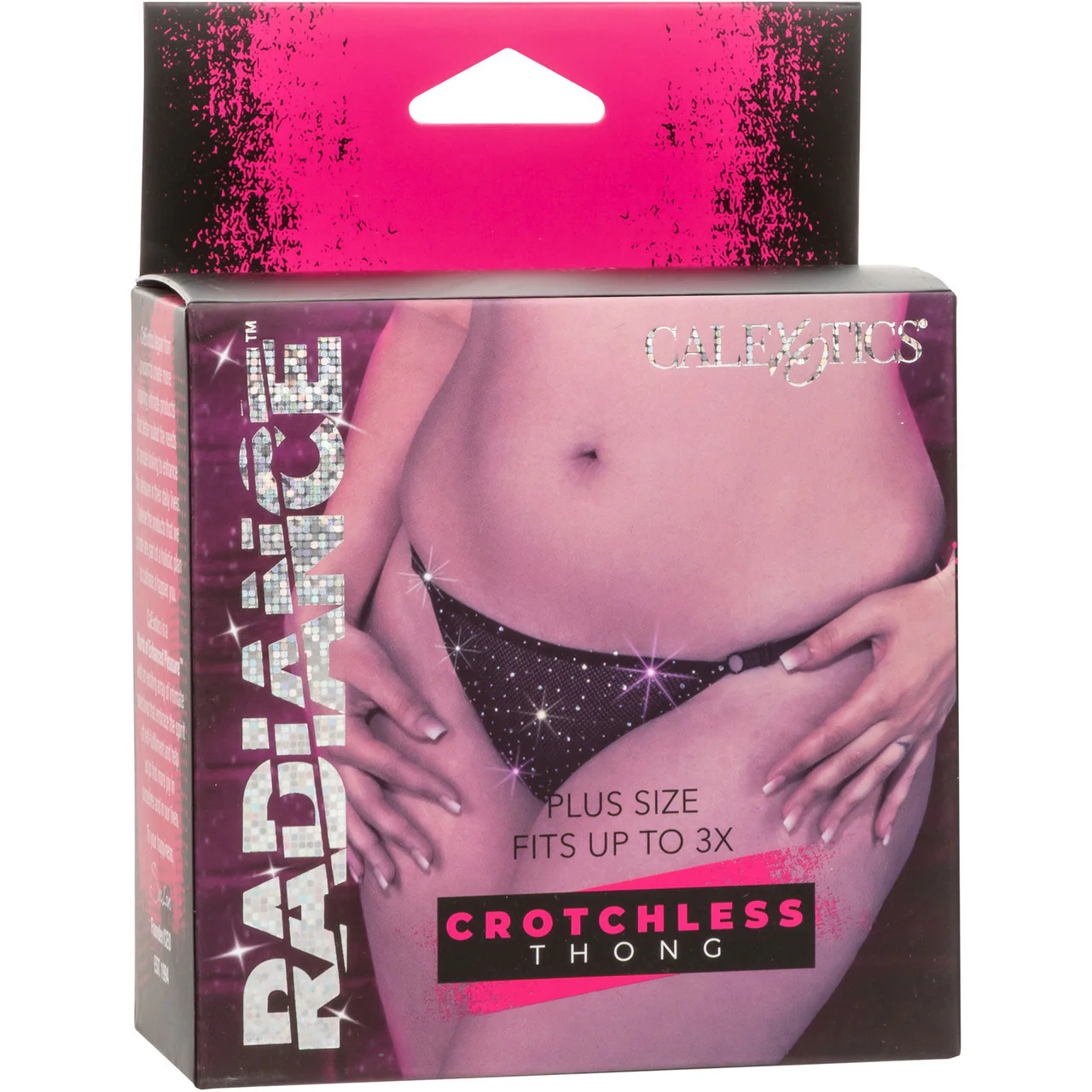 Radiance Plus Size Crotchless Thong By CalExotics - Image 8