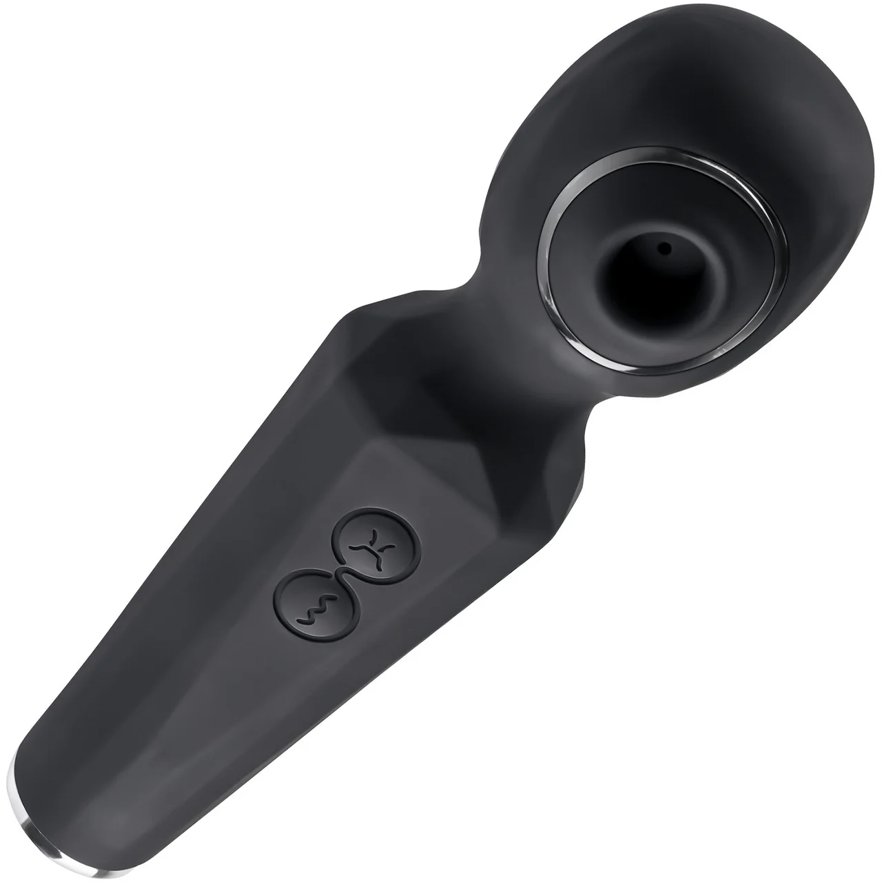 Rainbow Sucker Rechargeable Silicone Wand Style Vibrator With Clitoral Suction By Evolved Novelties - Image 3