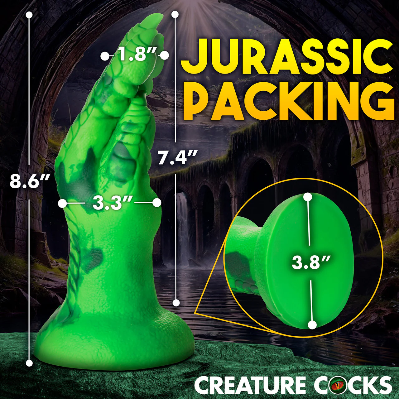 Raptor Claw 8.5" Fisting Silicone Suction Cup Dildo By Creature Cocks - Image 11