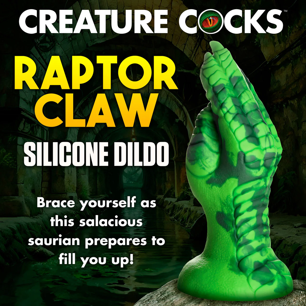 Raptor Claw 8.5" Fisting Silicone Suction Cup Dildo By Creature Cocks - Image 12