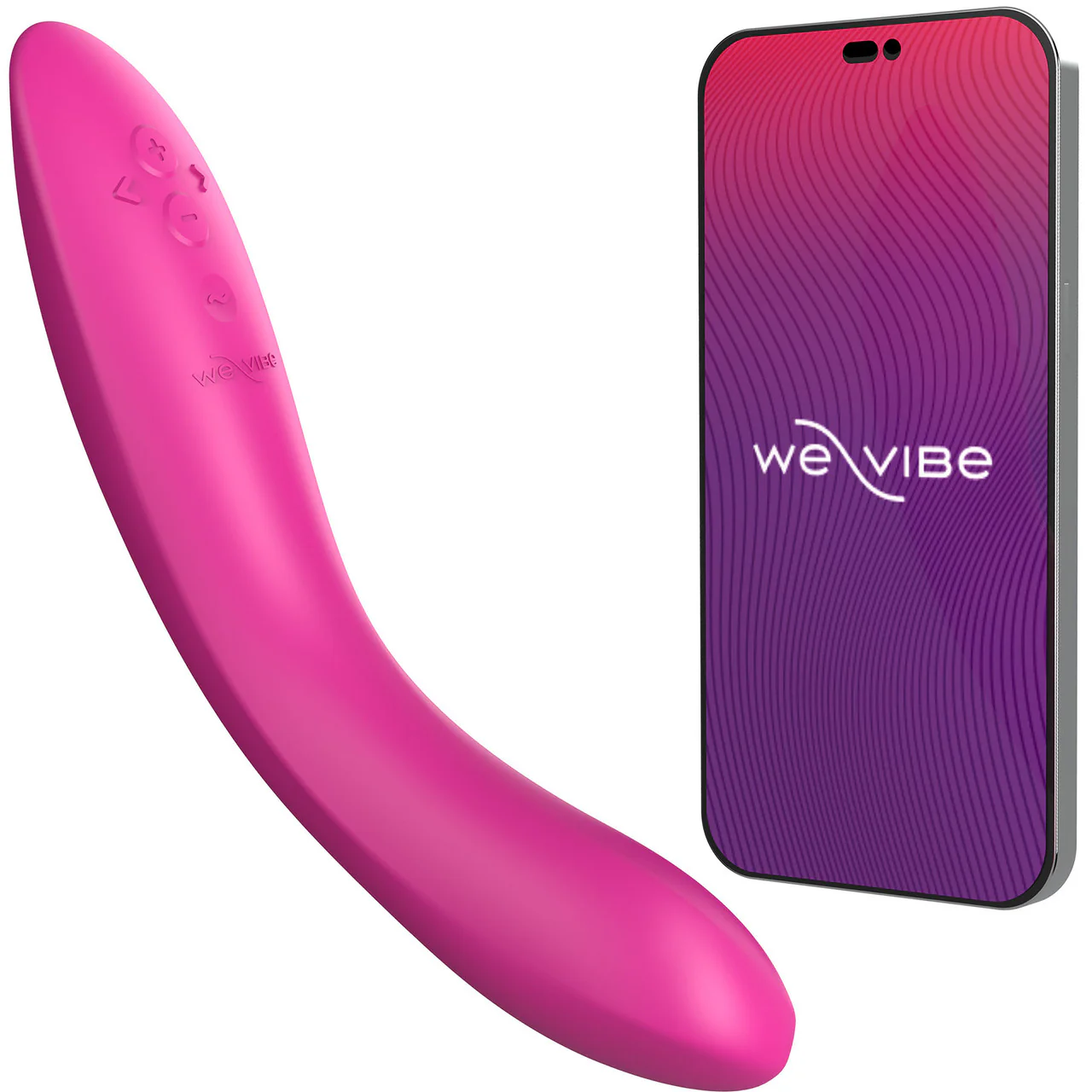 Rave 2 Twisted Pleasure By We-Vibe Silicone Rechargeable Adjustable G-Spot Vibrator - Bold Pink - Image 8