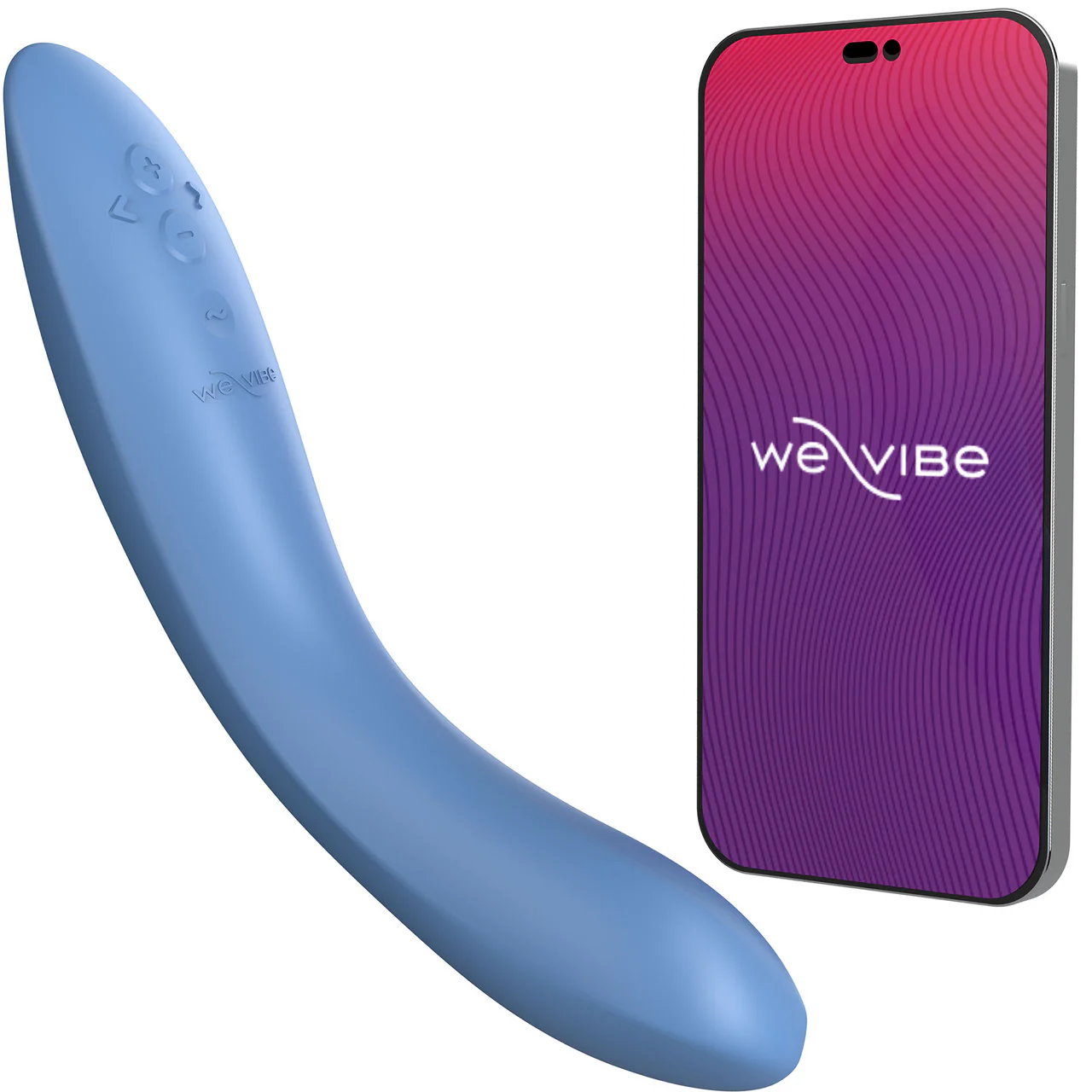 Rave 2 Twisted Pleasure By We-Vibe Silicone Rechargeable Adjustable G-Spot Vibrator - Muted Blue - Image 8