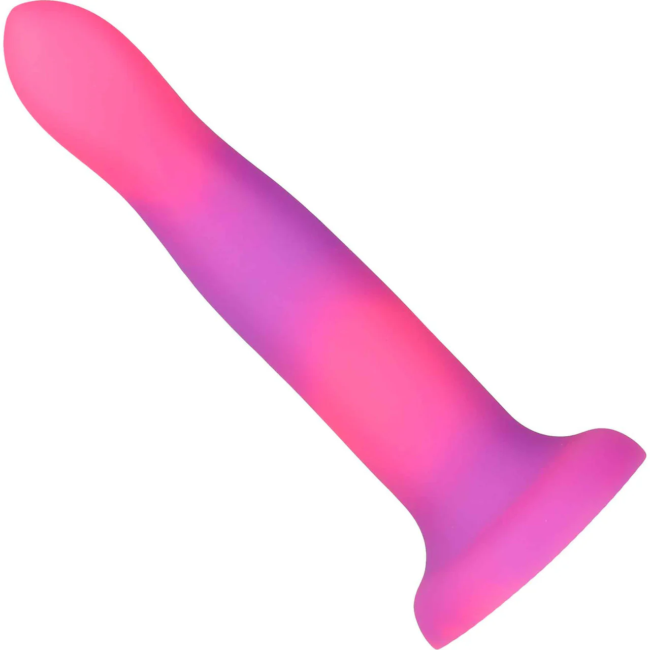 Rave By Addiction Silicone 8" Glow In The Dark Bendable Suction Cup Dildo - Pink & Purple - Image 3