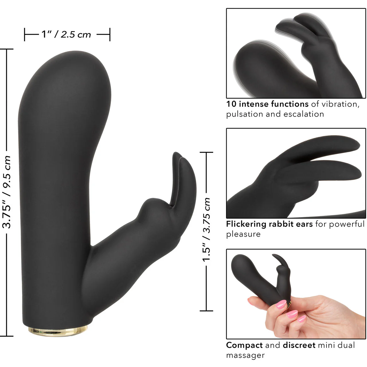 Raven Bunny Rechargeable Waterproof Bullet Vibrator With Silicone Rabbit Sleeve By CalExotics - Image 10