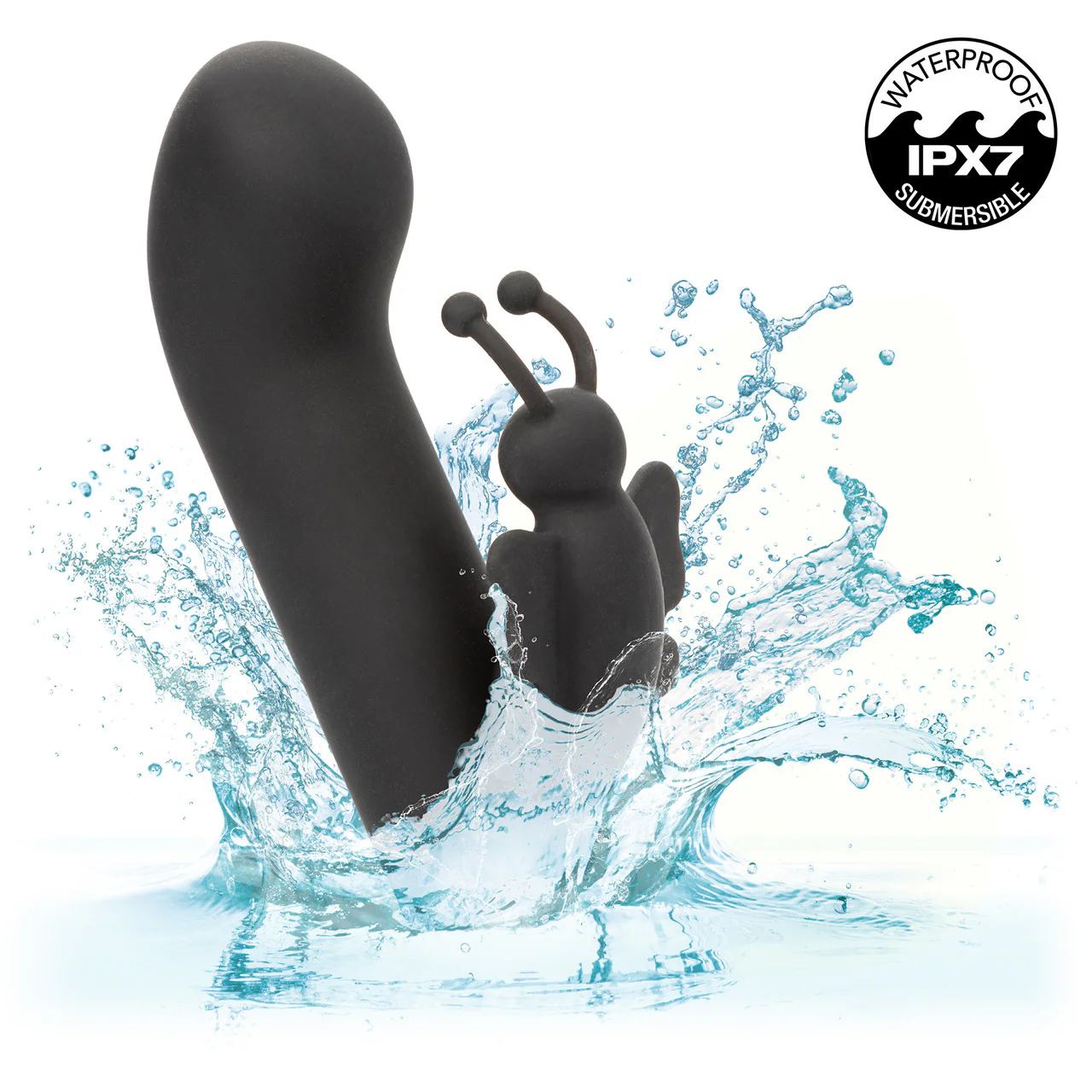 Raven Butterfly Rechargeable Waterproof Silicone Mini Dual Stimulation Vibrator By CalExotics - Image 6