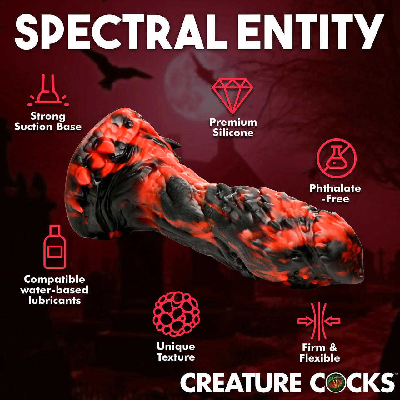 Reaper 9" Silicone Suction Cup Dildo By Creature Cocks - Image 12