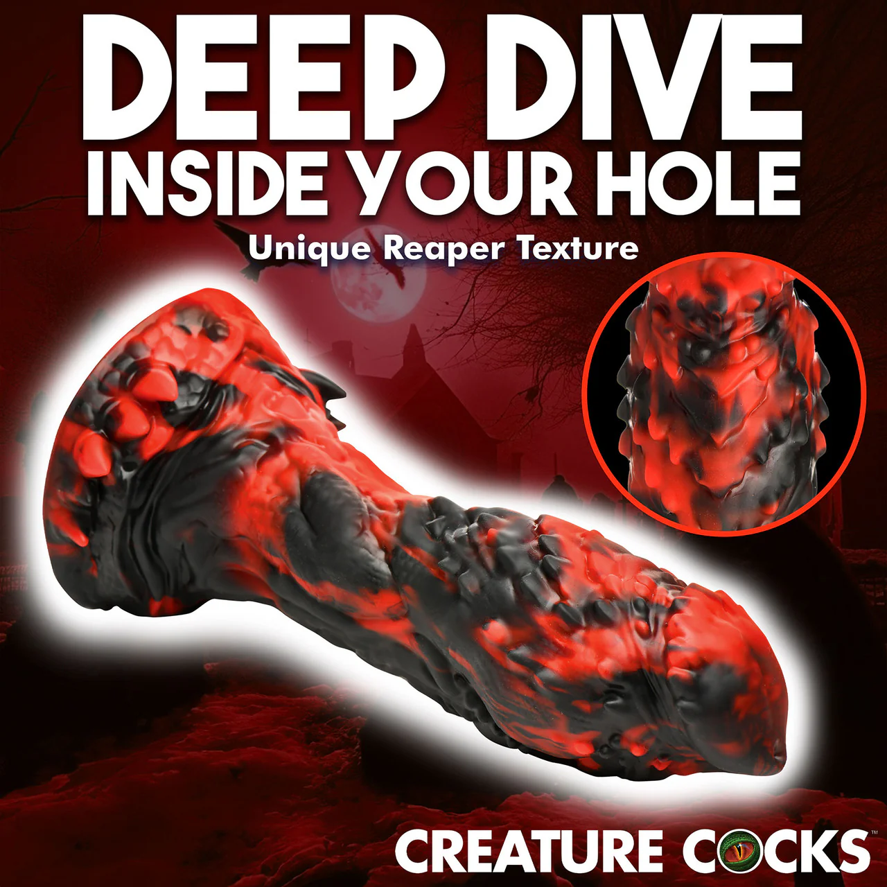 Reaper 9" Silicone Suction Cup Dildo By Creature Cocks - Image 16