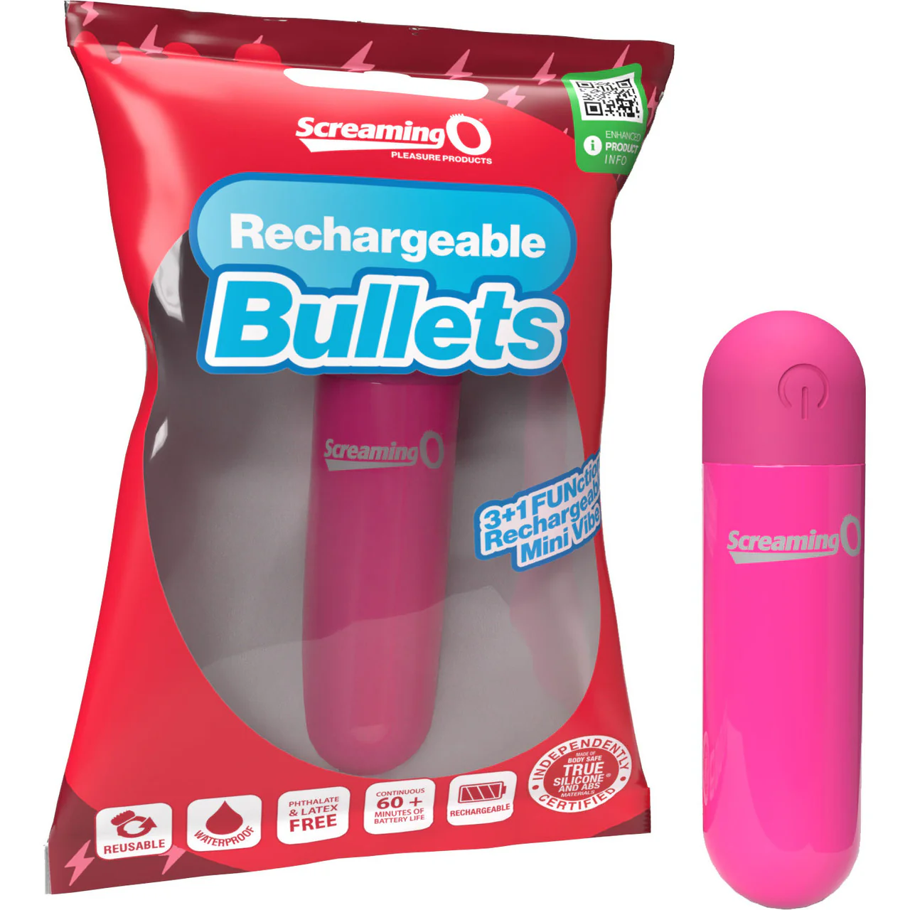 Rechargeable Bullets Mini Vibe By Screaming O - Pink - Image 4