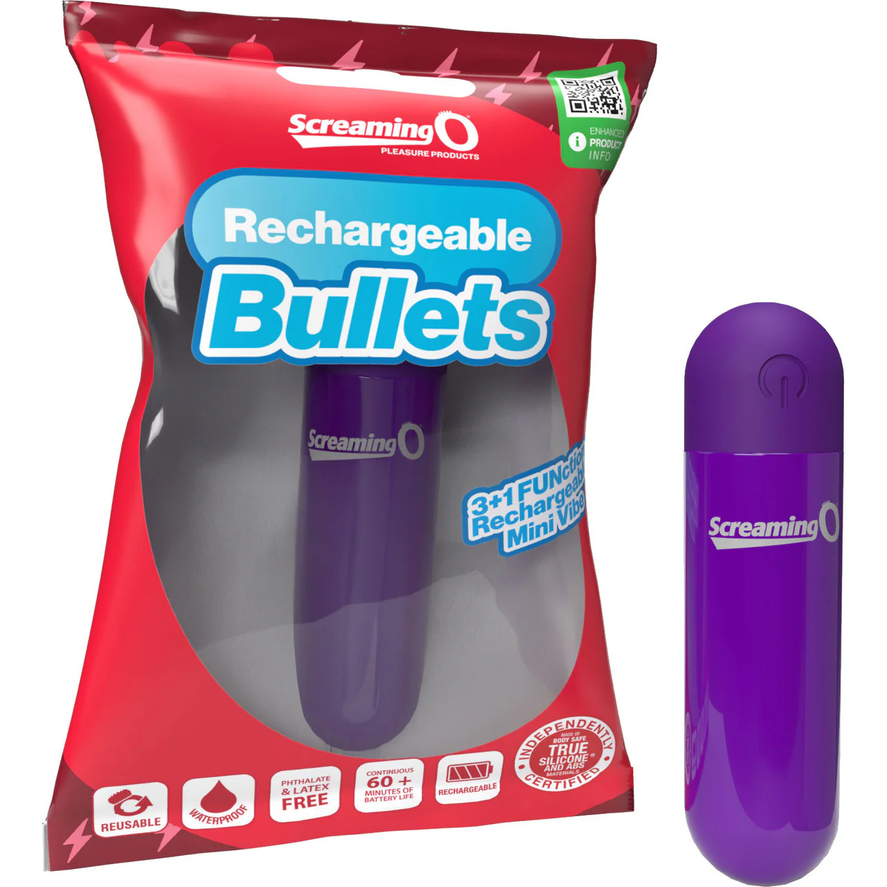 Rechargeable Bullets Mini Vibe By Screaming O - Purple - Image 4