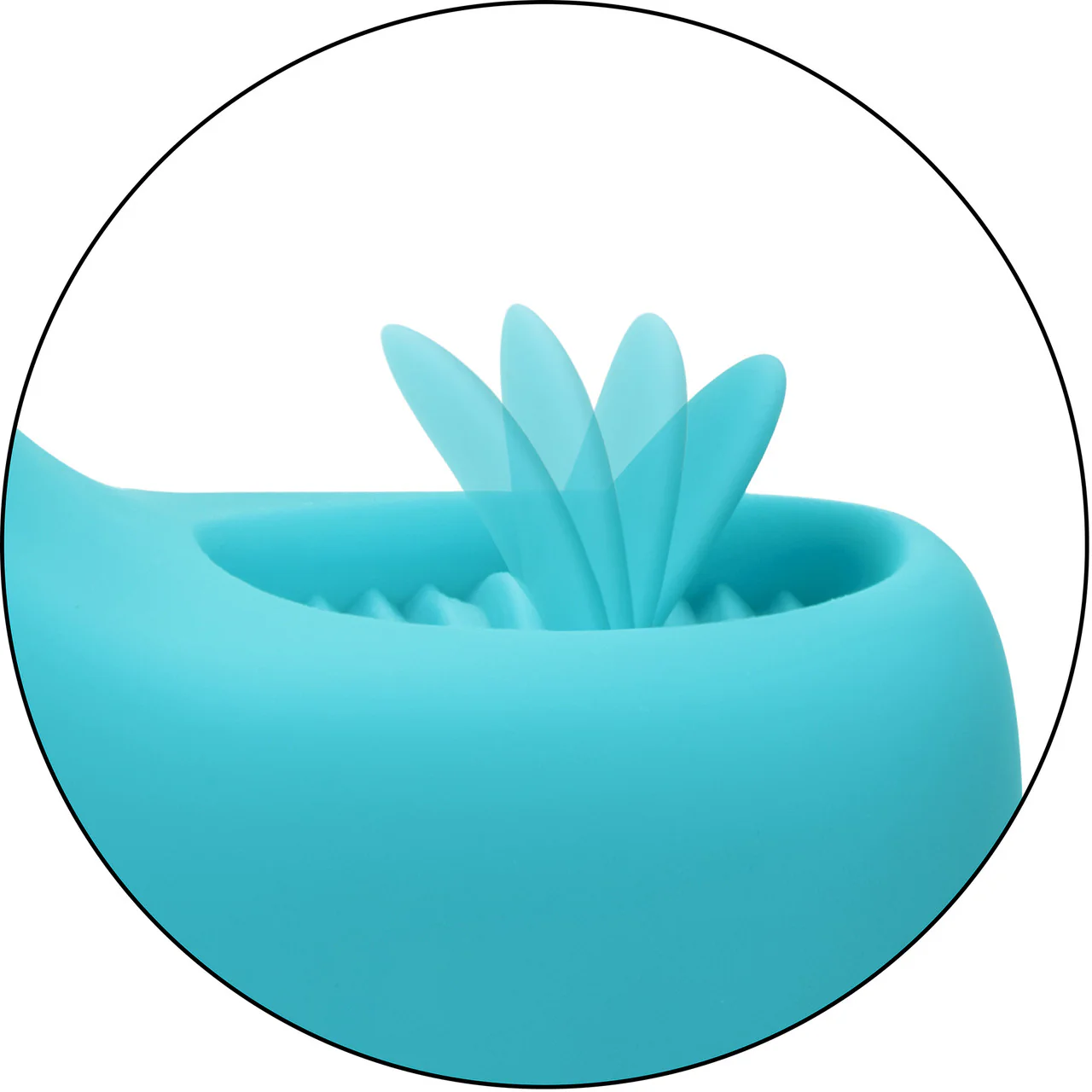 Rechargeable Butterfly Kiss Silicone Flicker Dual Stimulation Vibrator By CalExotics - Blue - Image 3