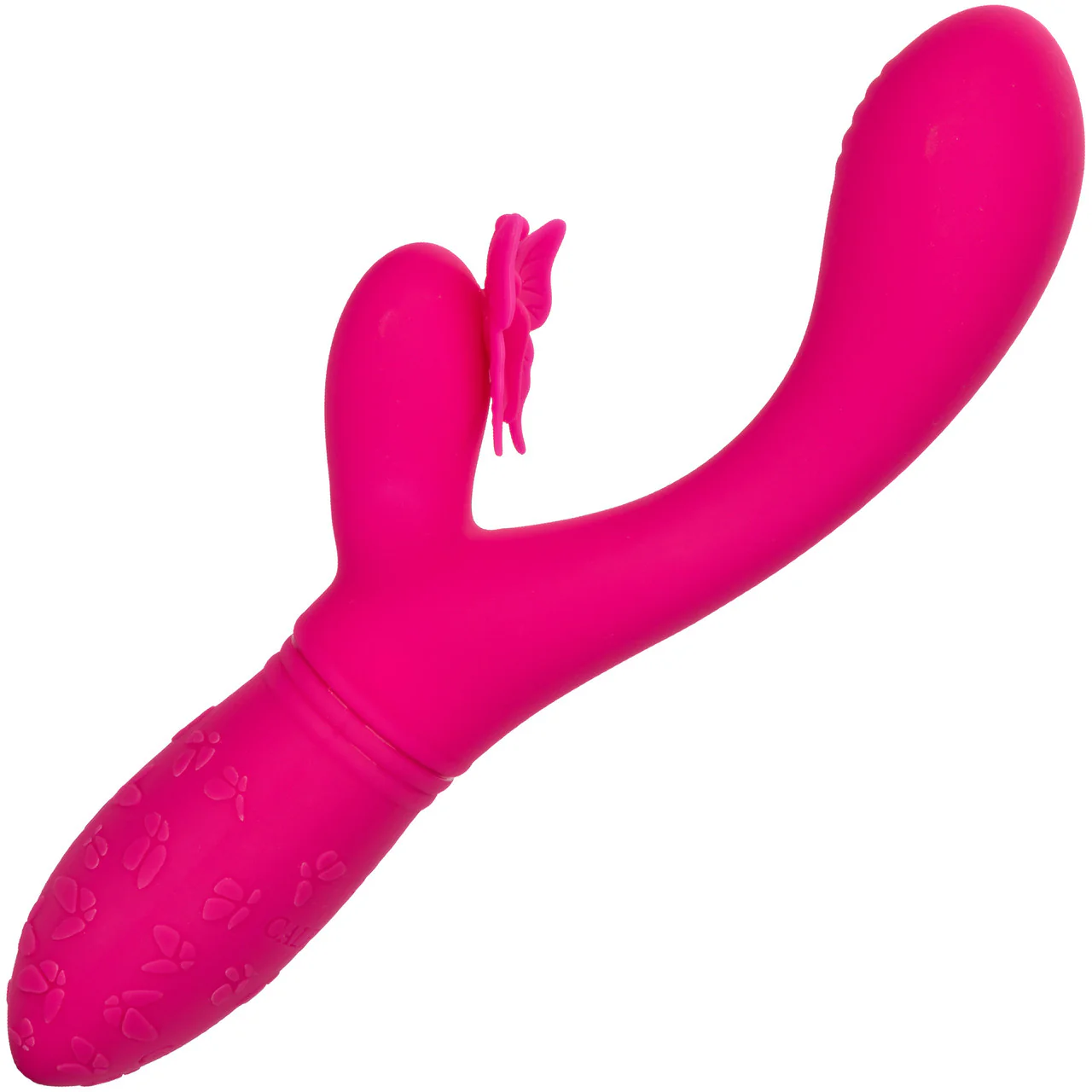 Rechargeable Butterfly Kiss Silicone Flutter Dual Stimulation Vibrator By CalExotics - Pink - Image 4