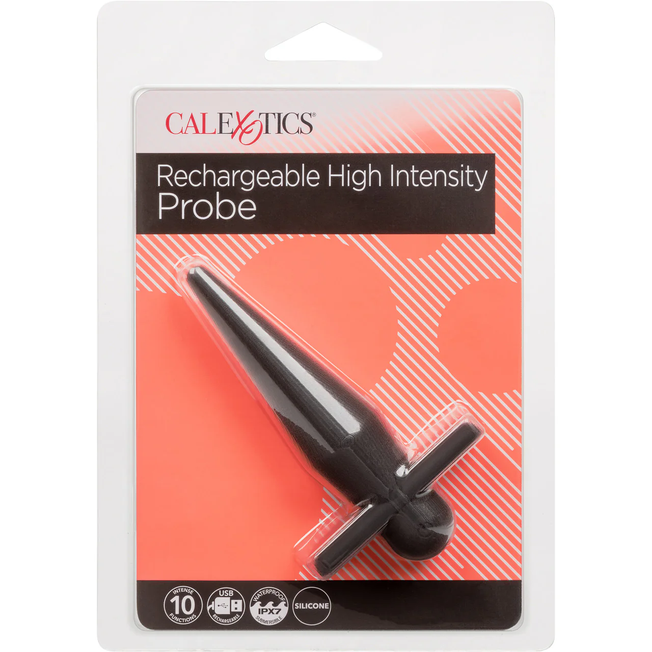 Rechargeable High Intensity Silicone Waterproof Vibrating Anal Probe By CalExotics - Black - Image 11