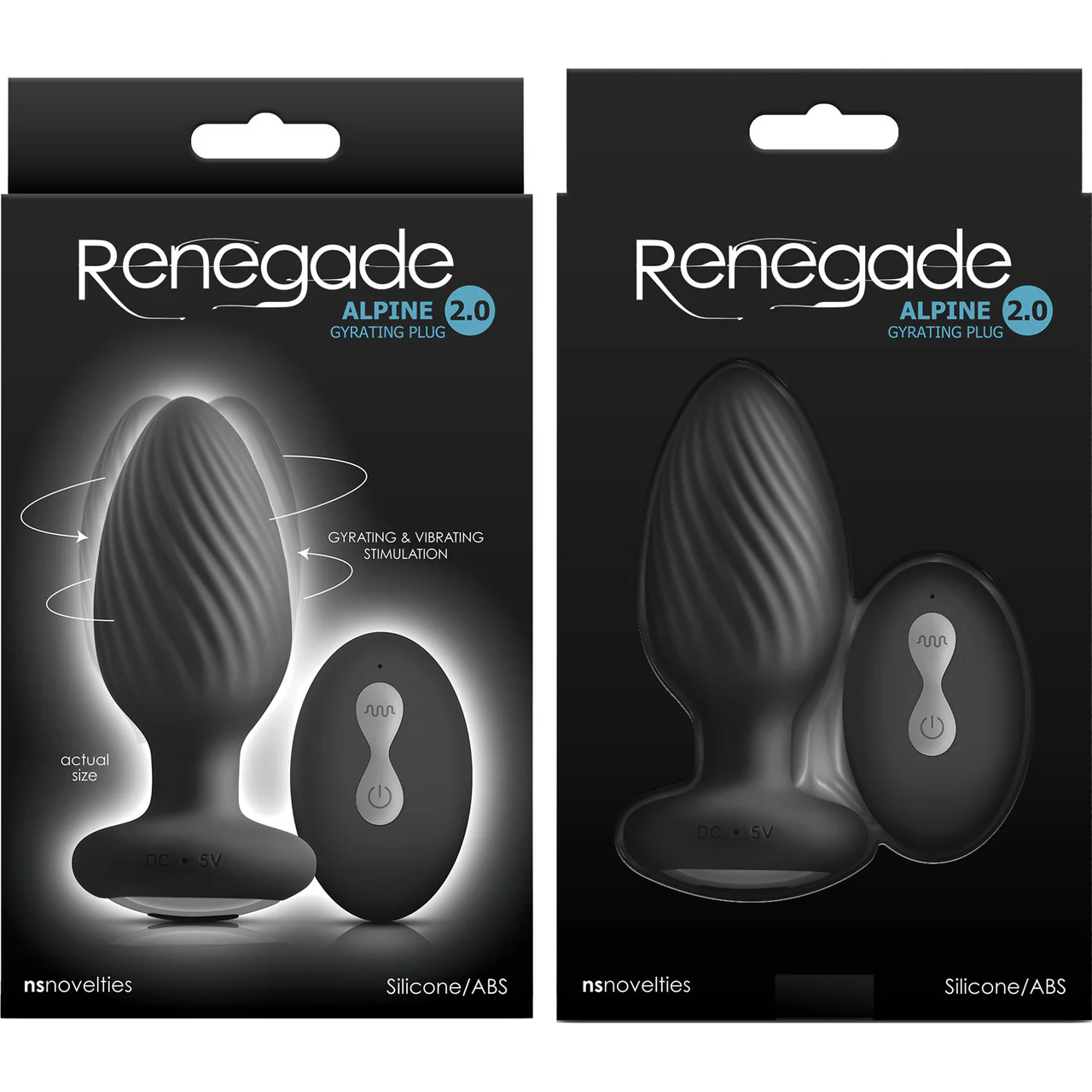 Renegade Alpine 2.0 Rechargeable Waterproof Silicone Gyrating & Vibrating Anal Plug With Remote - Black - Image 3