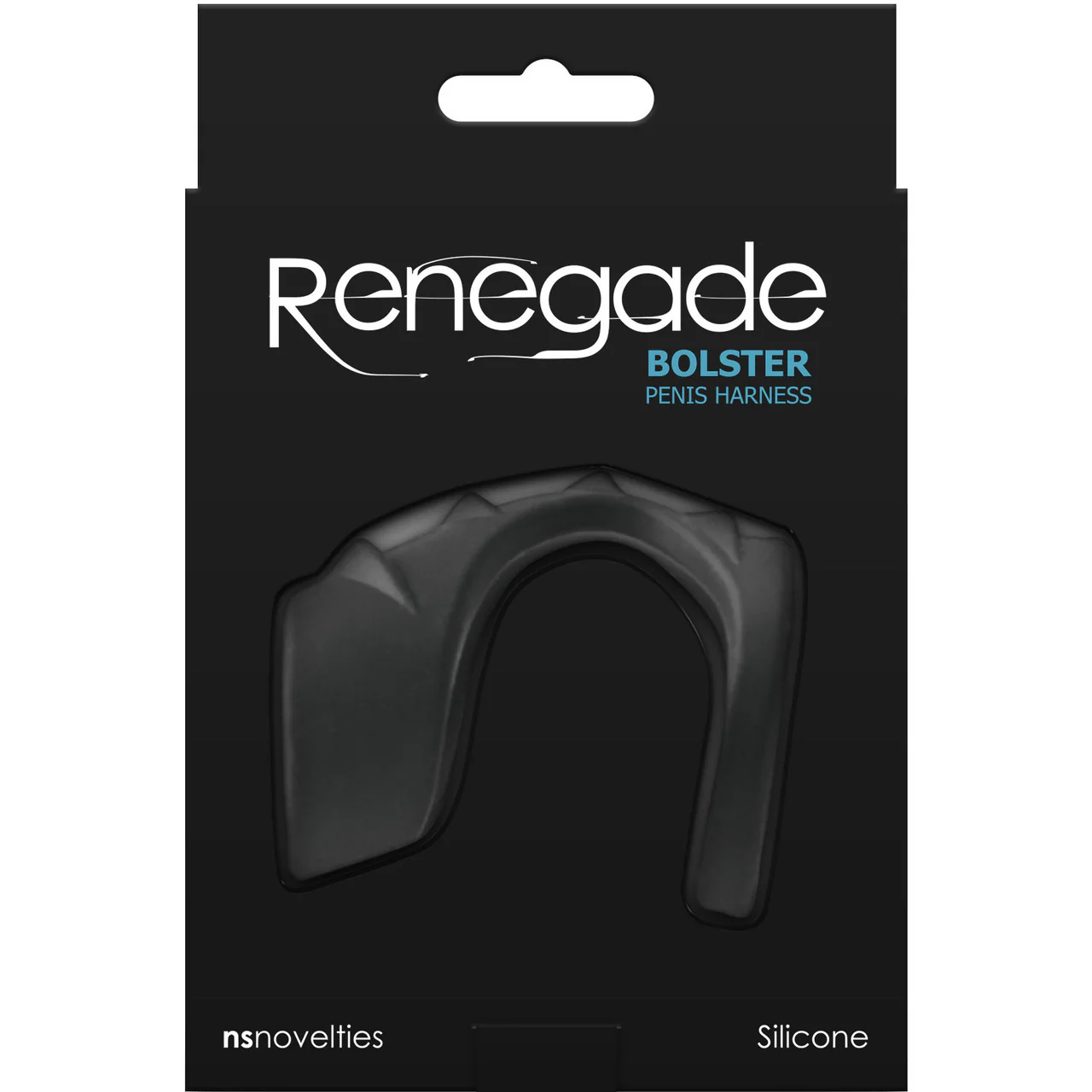 Renegade Bolster Penis Harness Silicone Cock Ring - Black - Image 3